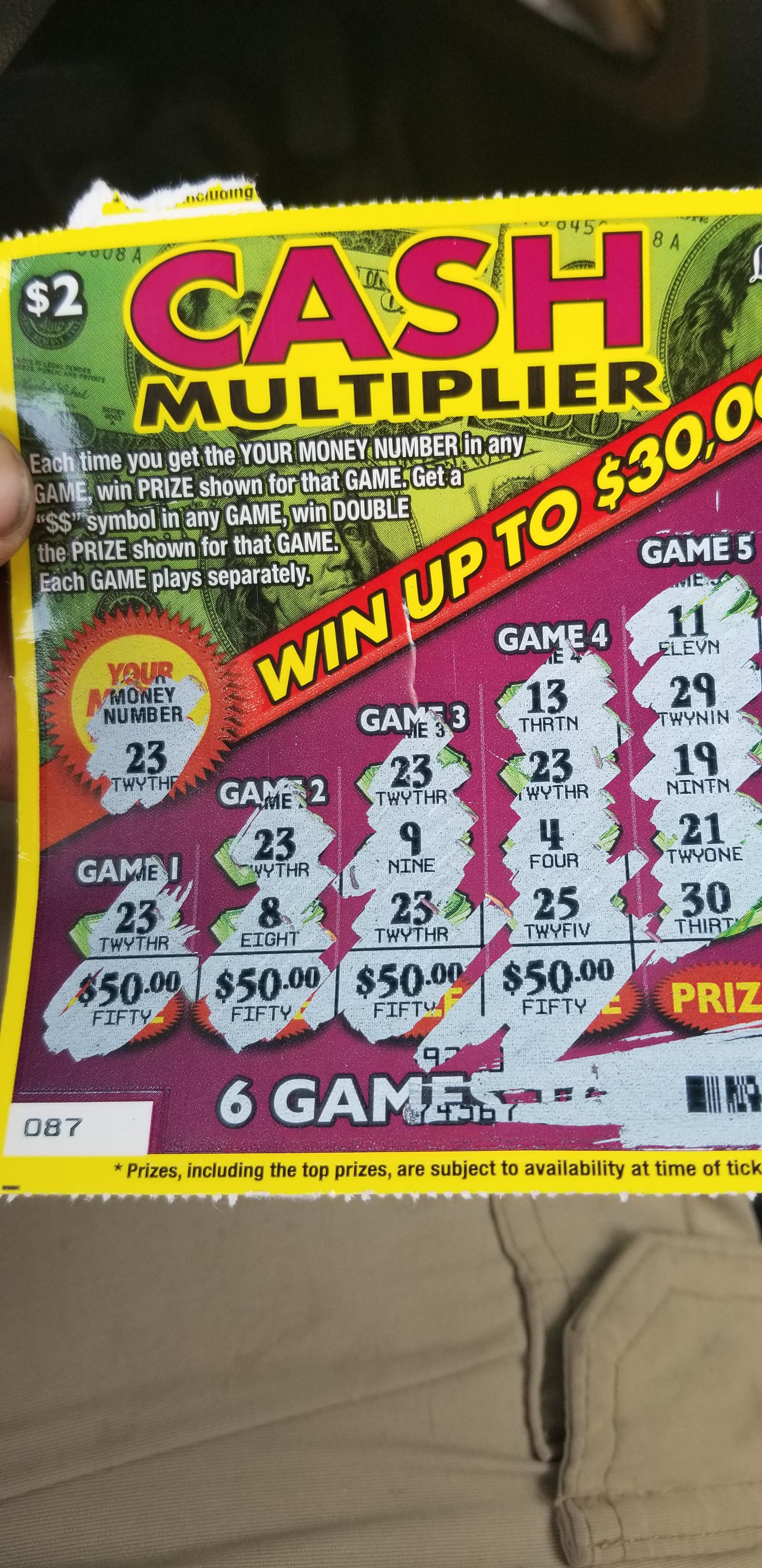 Nice return on 2 dollars r/Lottery