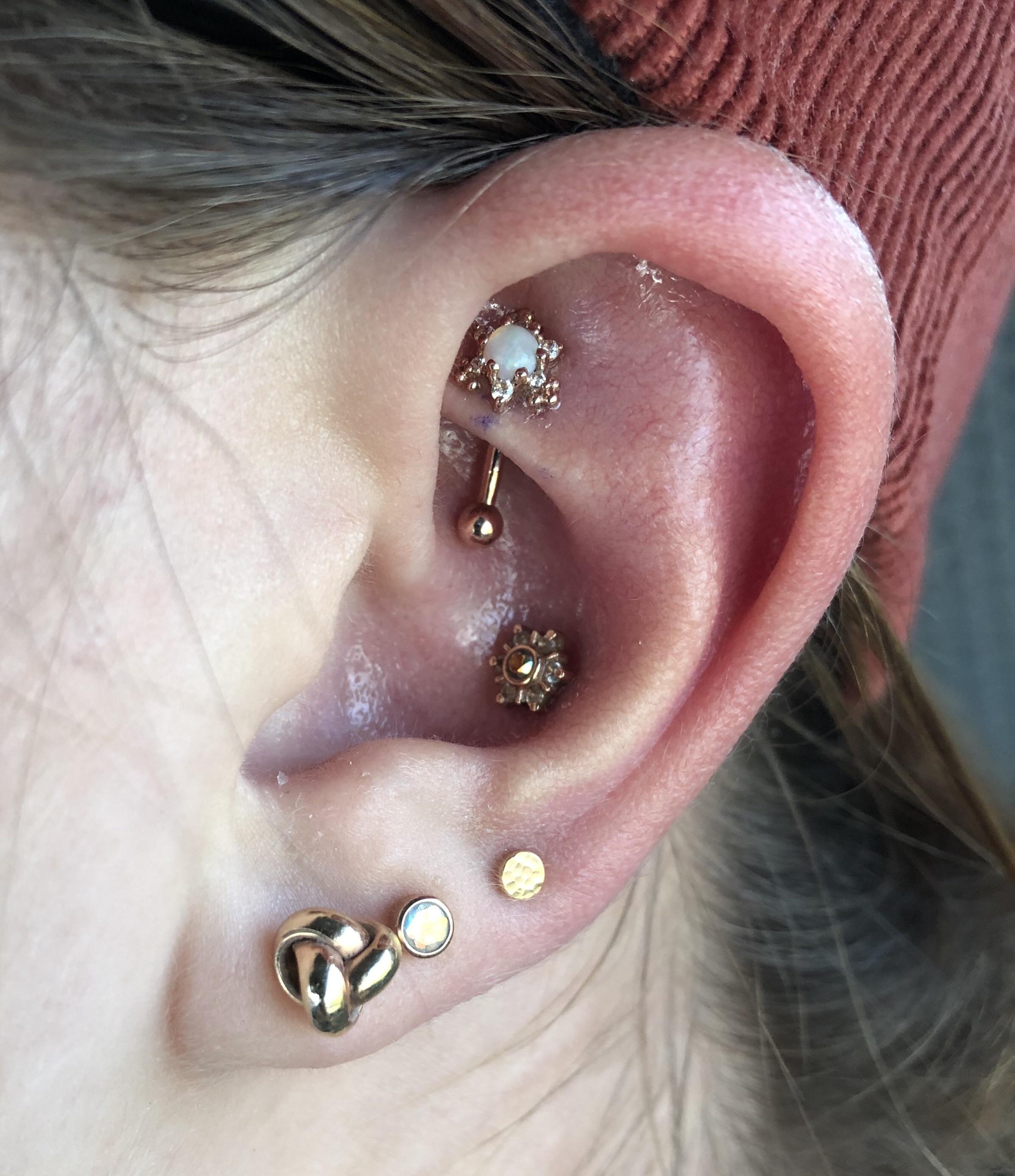 Not the best pic, but here’s my new rook piercing by Kelli at Shaman