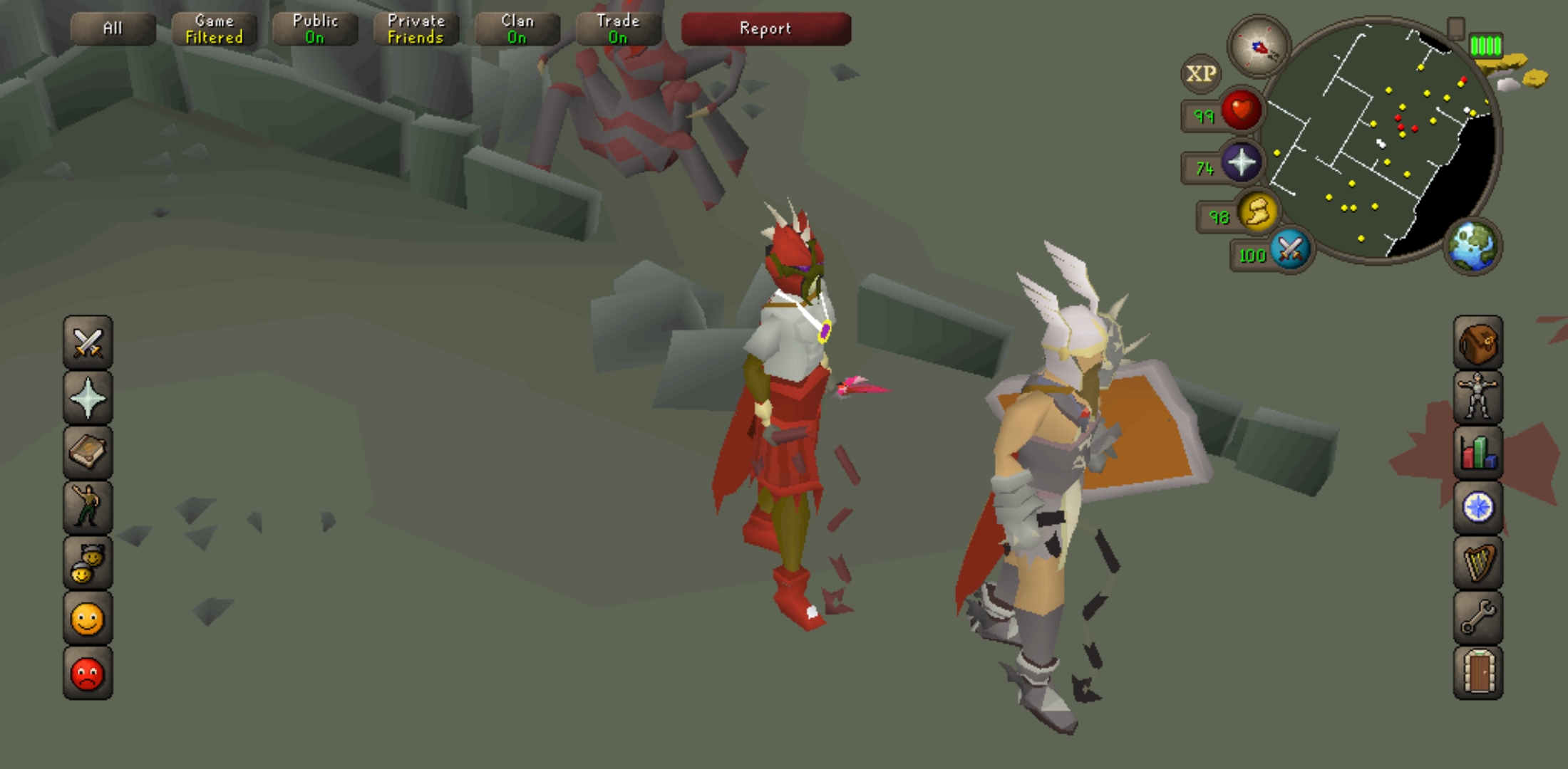 volcanic whip looks cool on mobile 2007scape
