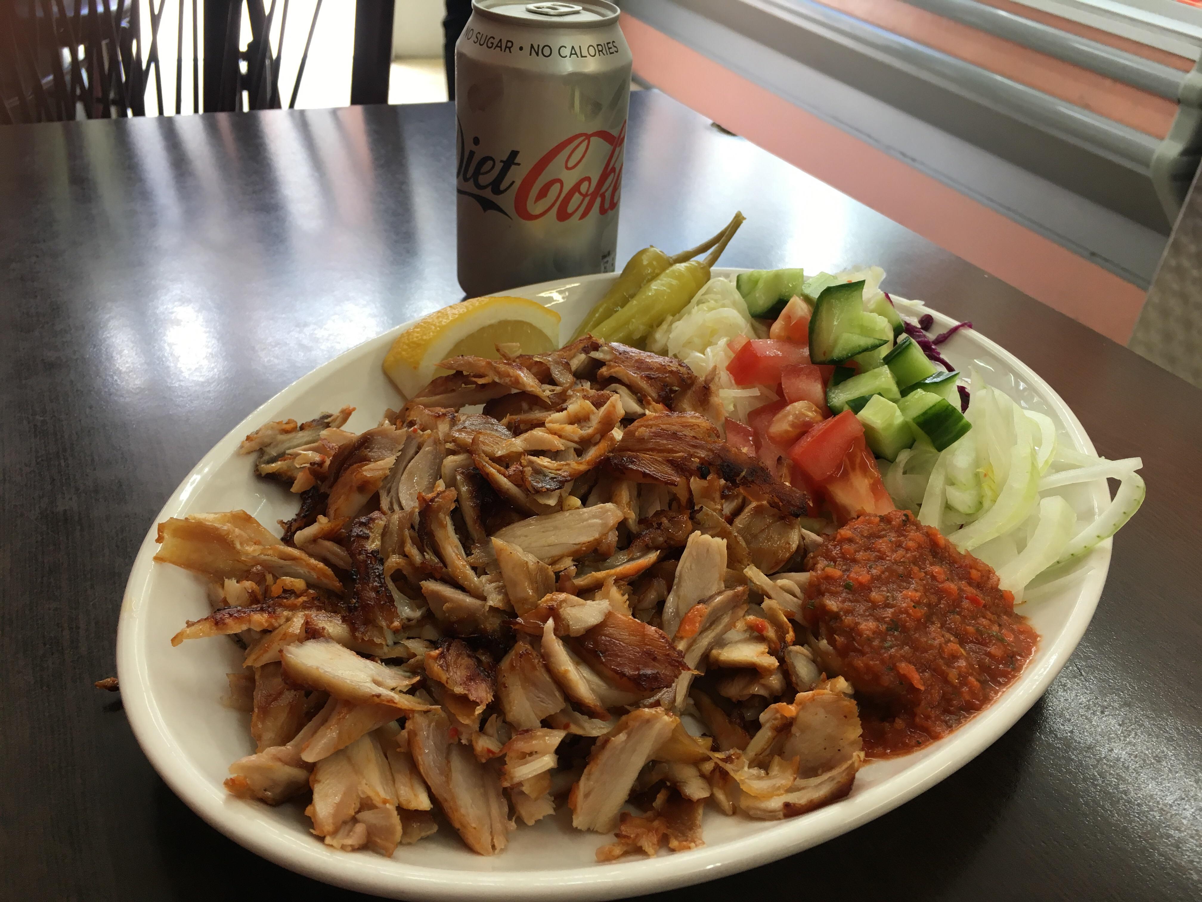 Chicken doner meat and salad. r/Doner