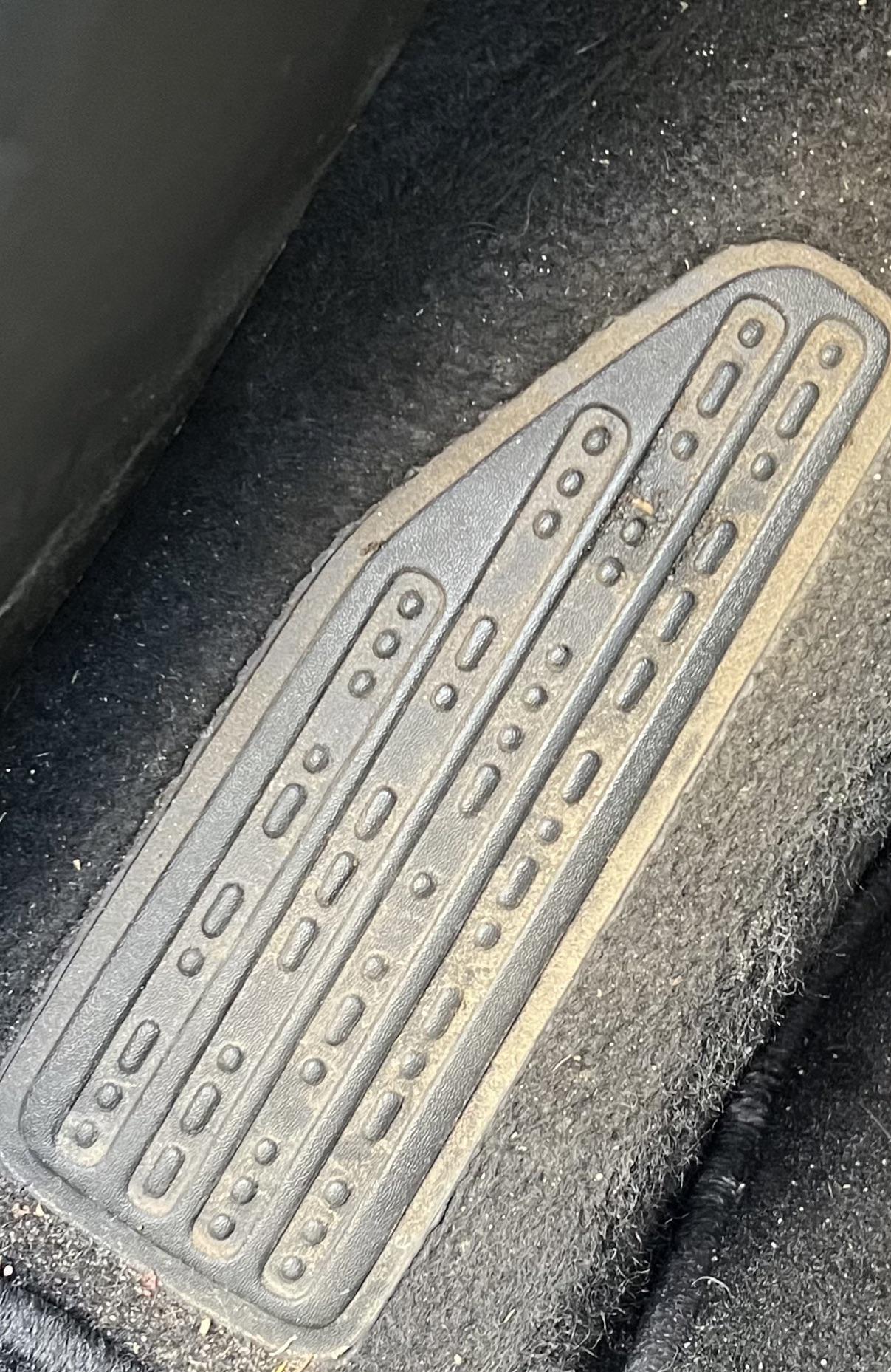 My Jeep has Morse code on the foot rest for Sand, Snow, River and Rocks