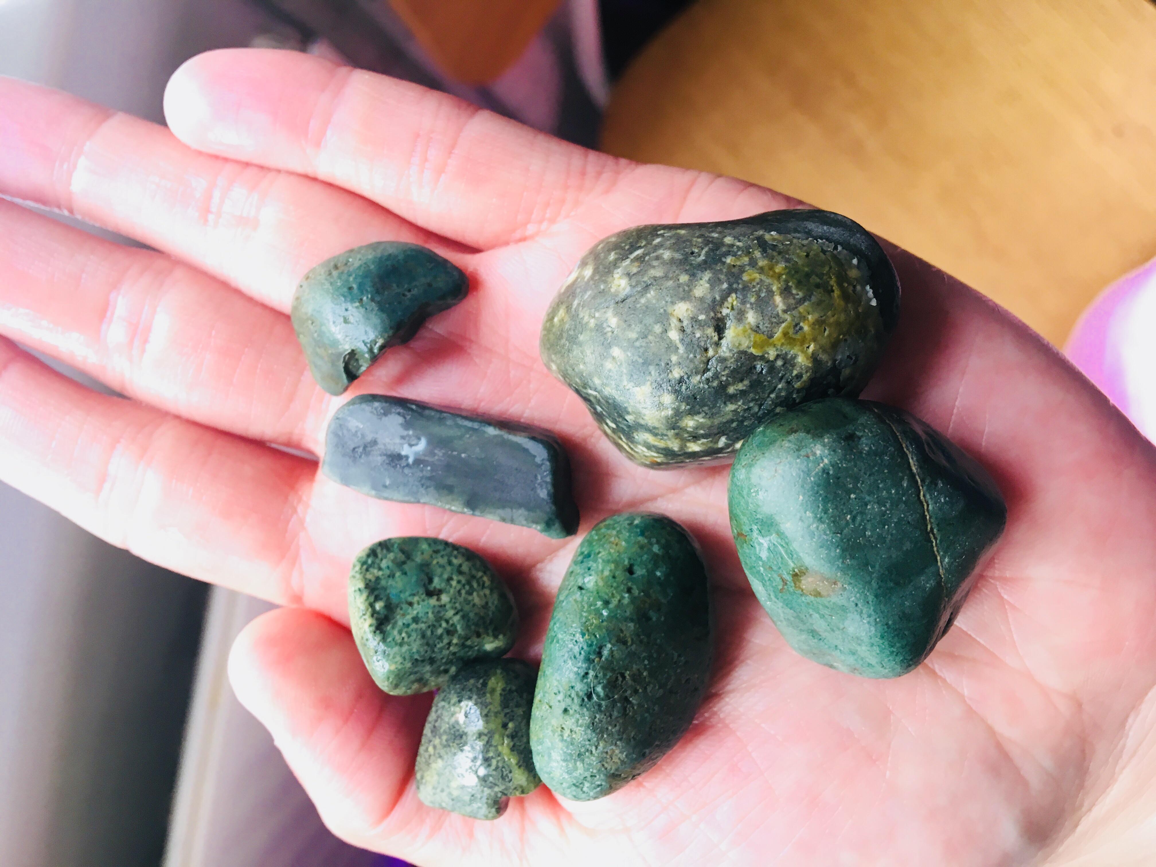 Green rocks from BC, does anyone know what any of these could be? r