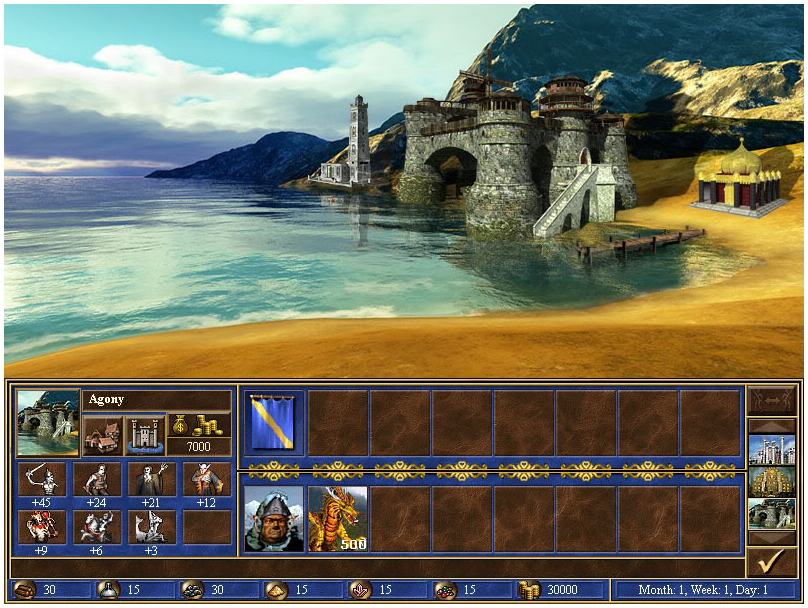 An even older screen of Cove city r/HoMM