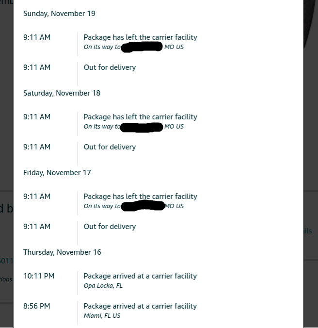 USPS doesn't even bother updating the shipping information, my package has been "expected by 8pm