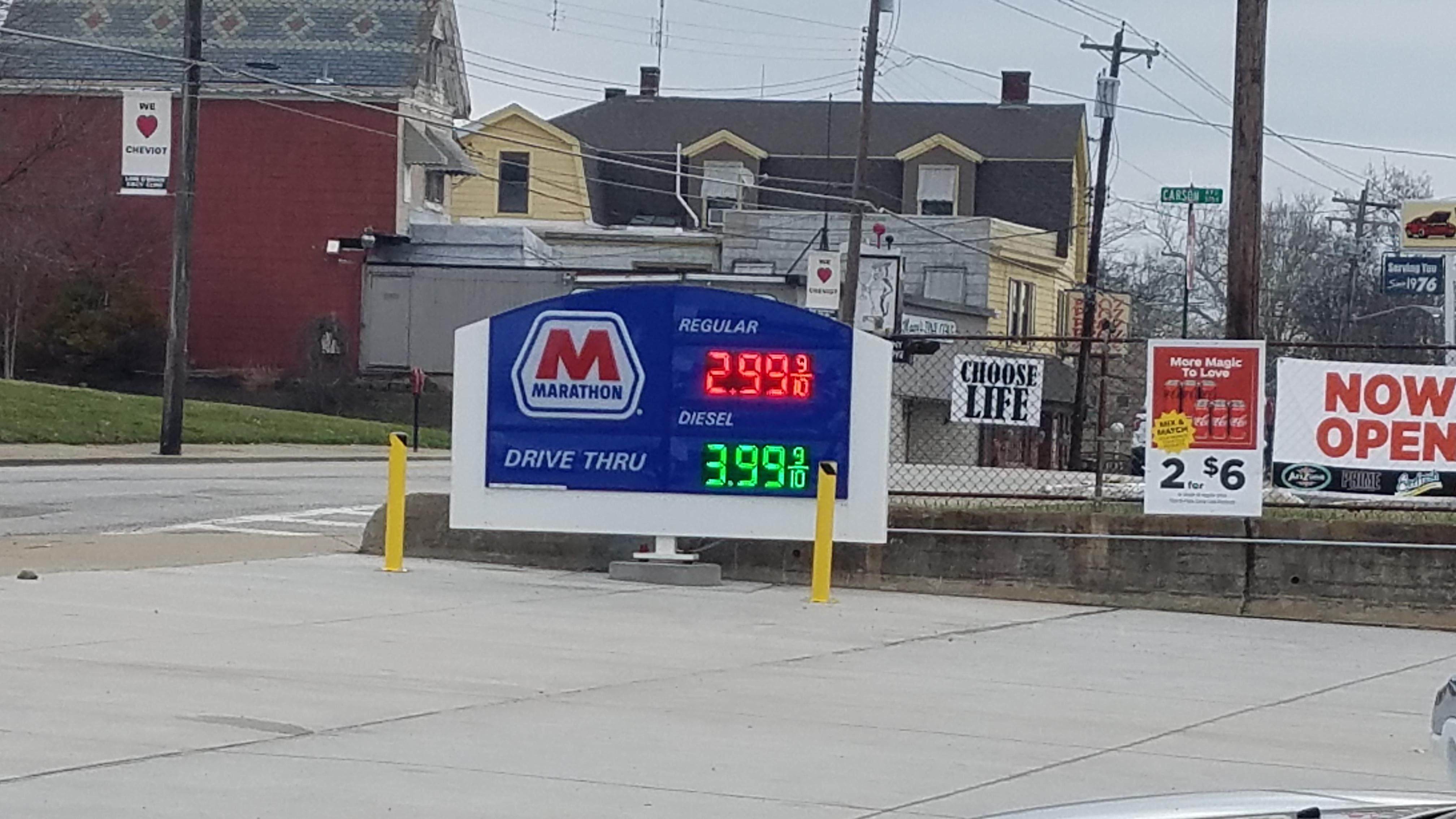 Cheap Gas new Marathon Station in Cheviot is now open. Harrison Ave and Washington Ave r