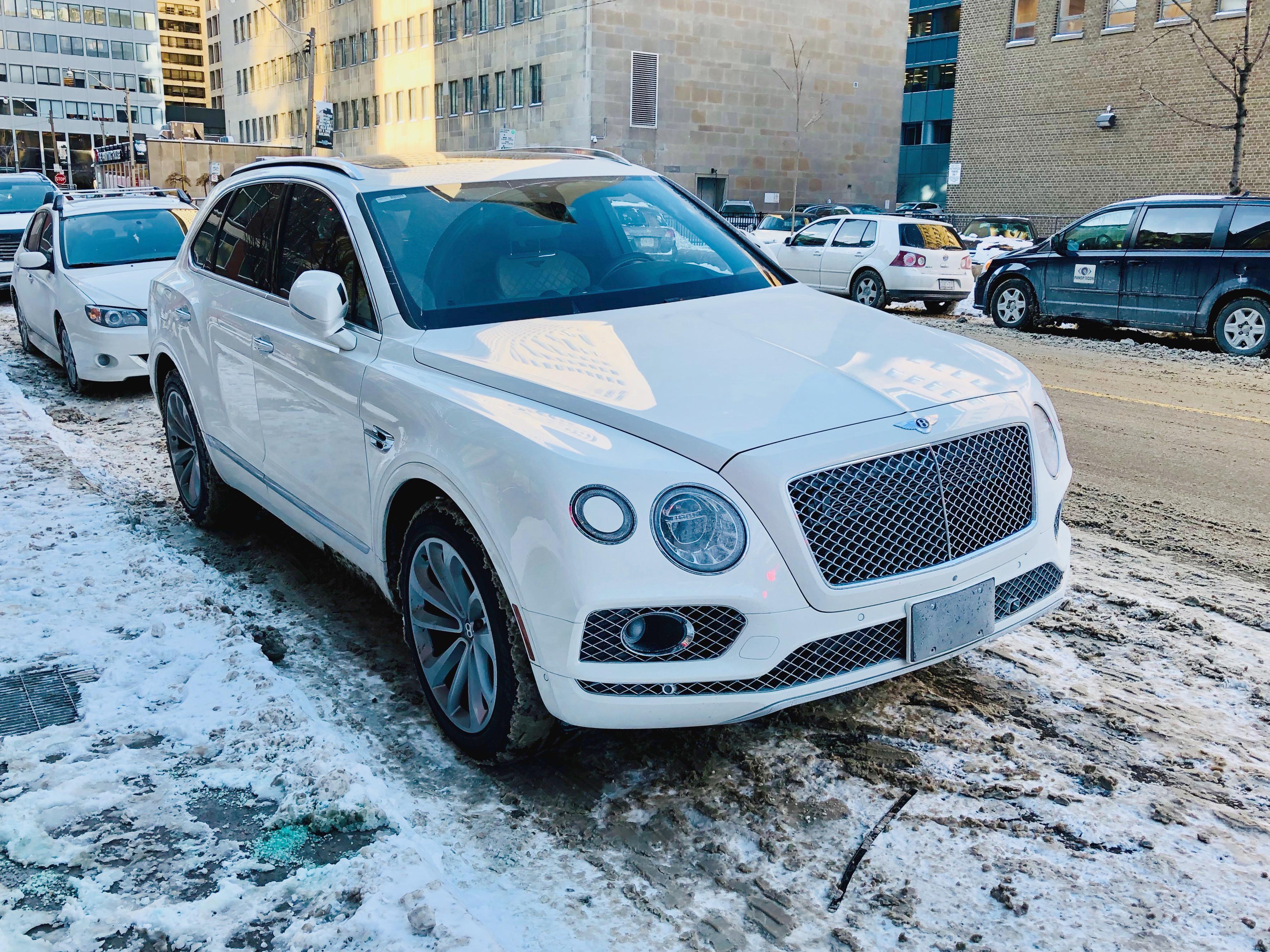 [Bentley Bentayga] Out on a snowy 20° Canadian winter day r/spotted