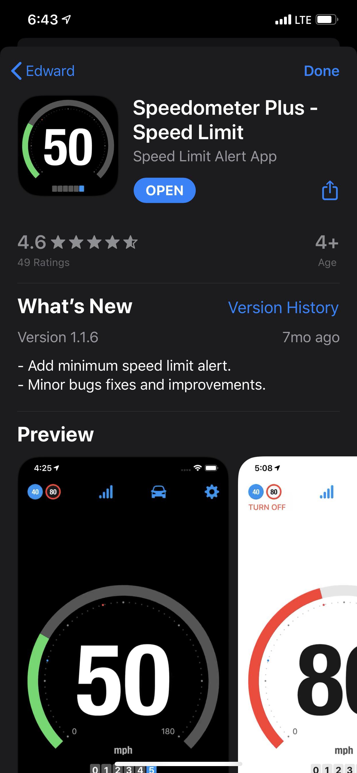Speed warning app I like to use...do you use one ? Also the new iOS