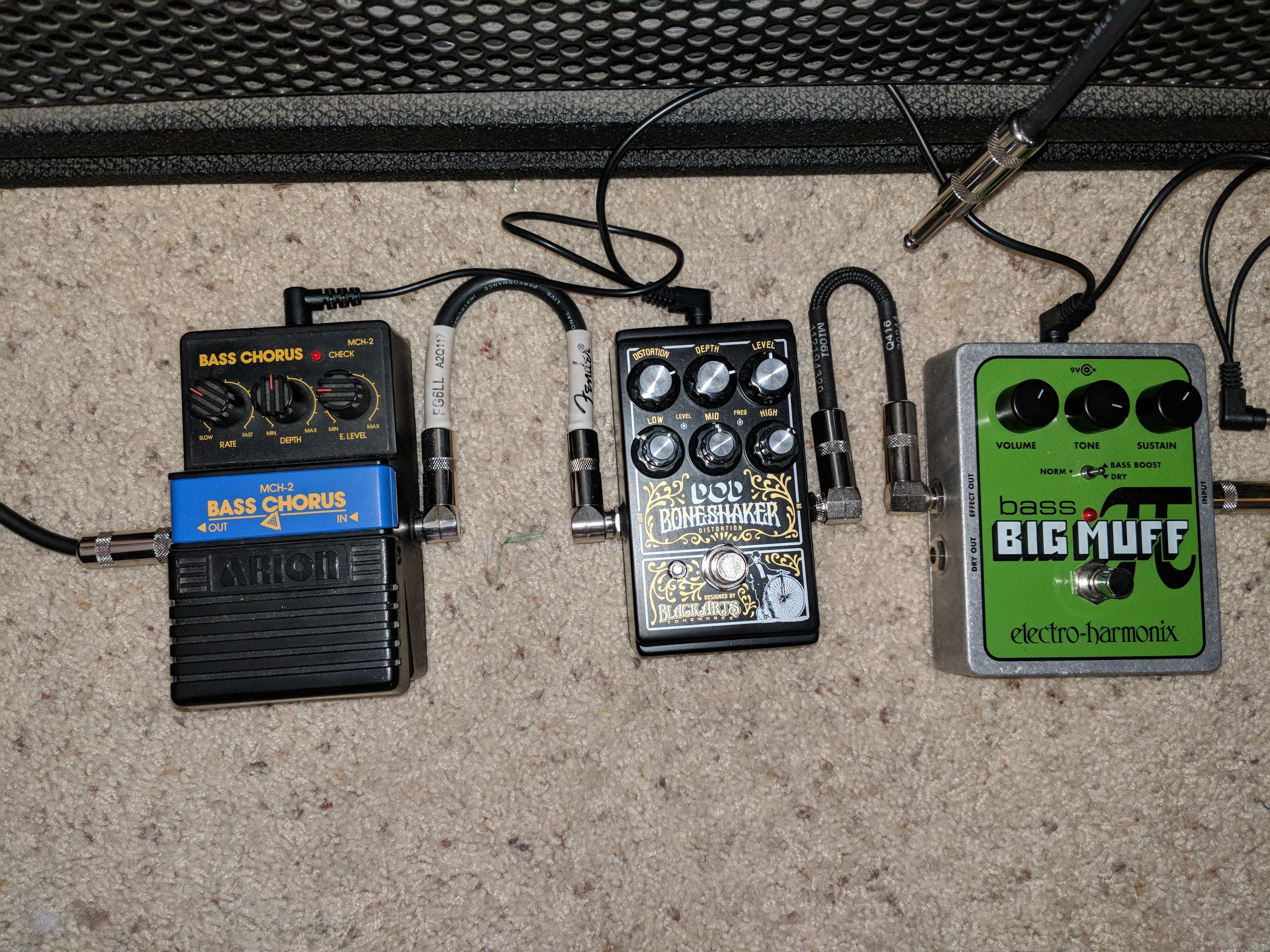 My Bass Pedal Setup. Any criticism or r/guitarpedals