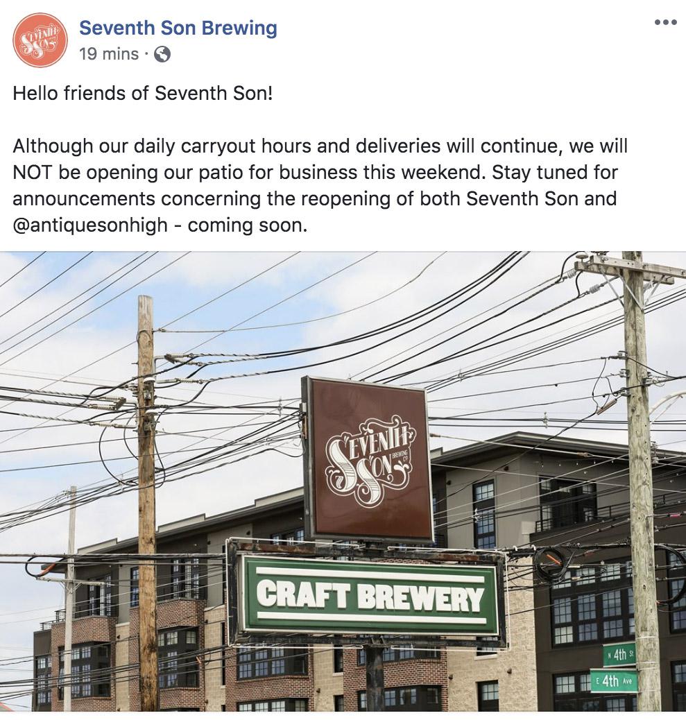 One very popular patio wont be opening this weekend. (Seventh Son) r