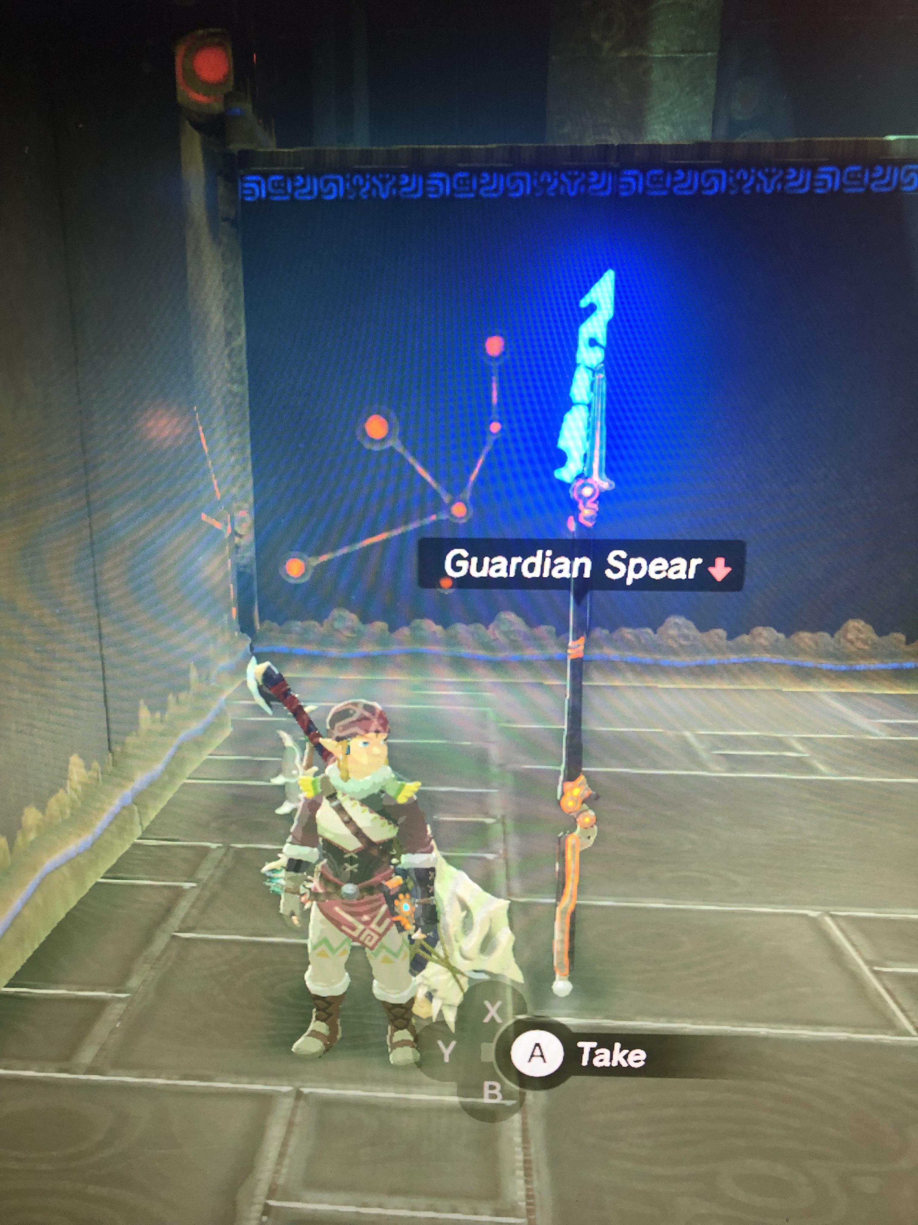 I got a guardian spear to stand straight up in BOTW r/gaming