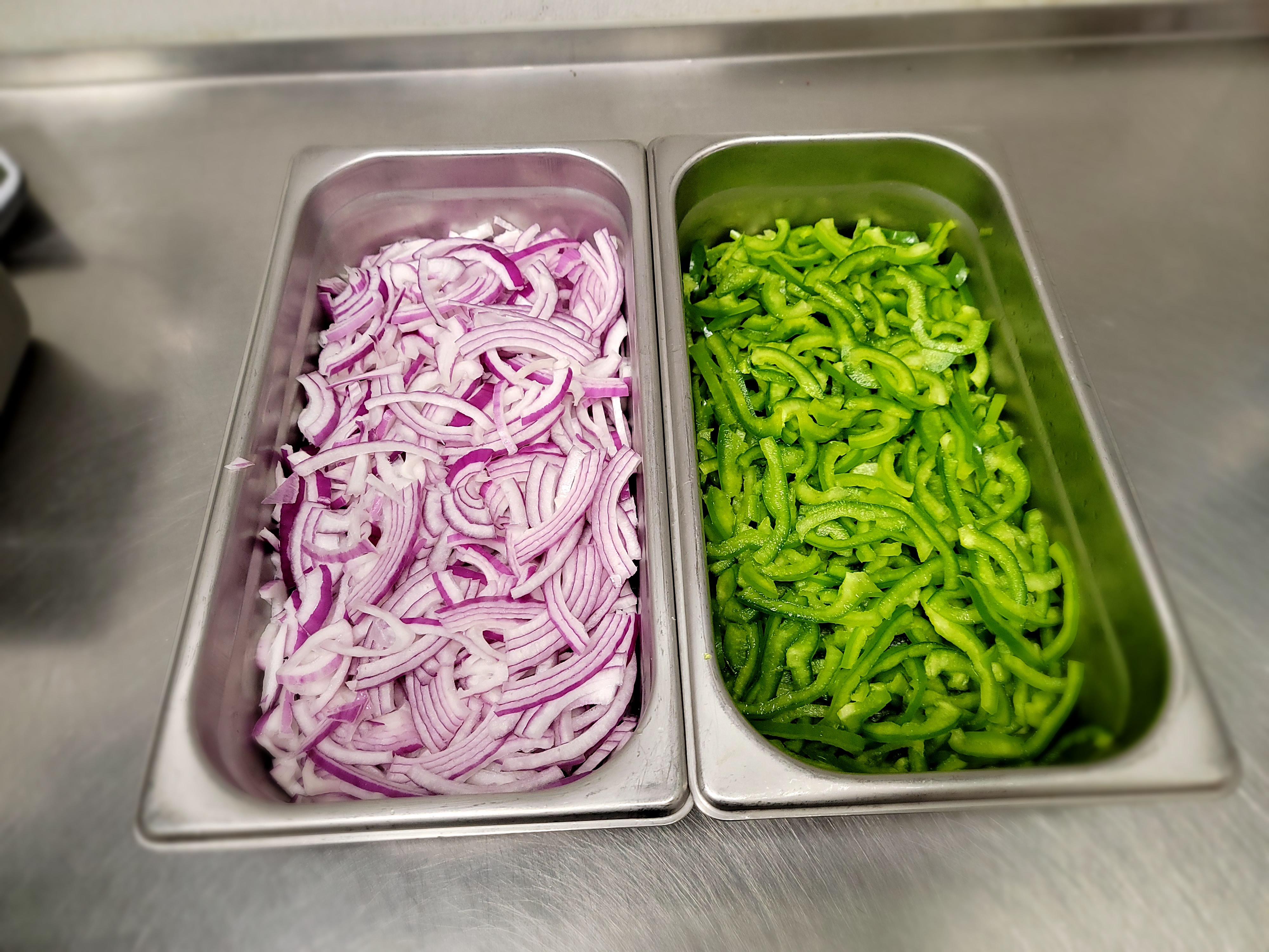 I just love how my onions and peppers look when I prep them! subway
