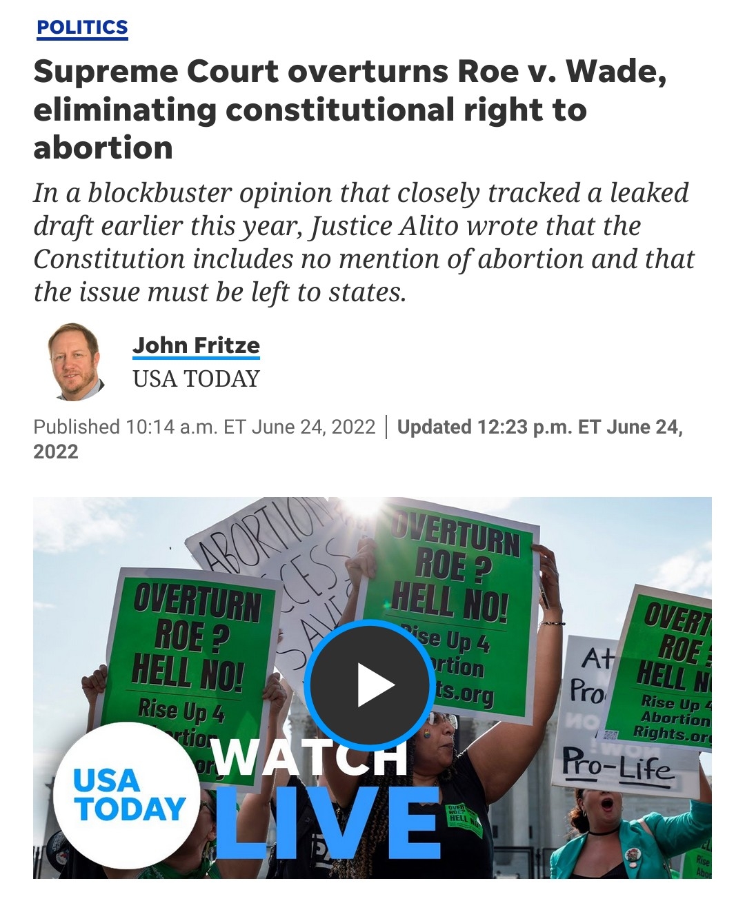 Another milestone crossed by "the land of the free and the home of