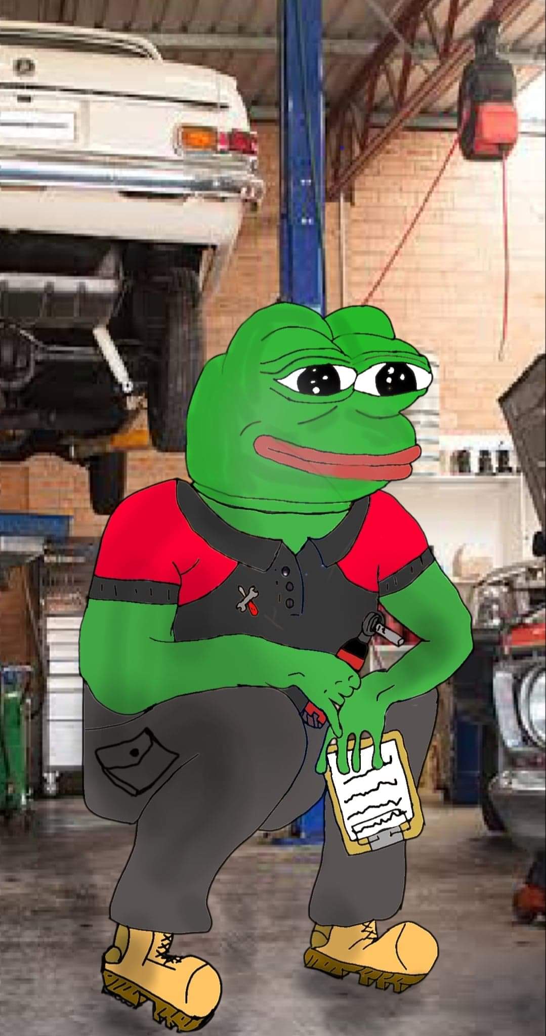 Pepe The Vehicle Technician r/pepethefrog