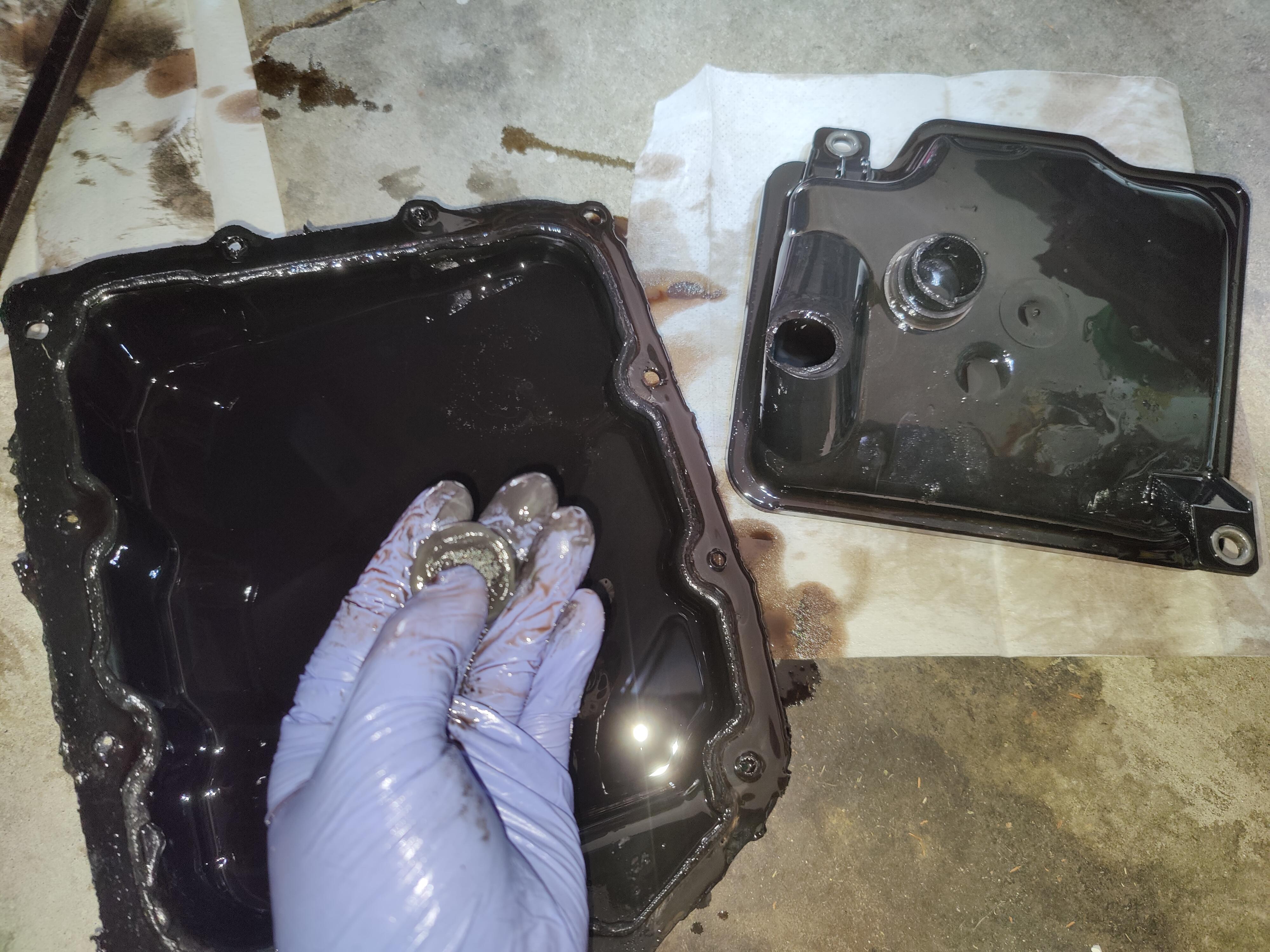 the transmission is sealed, they said. it never needs to be serviced