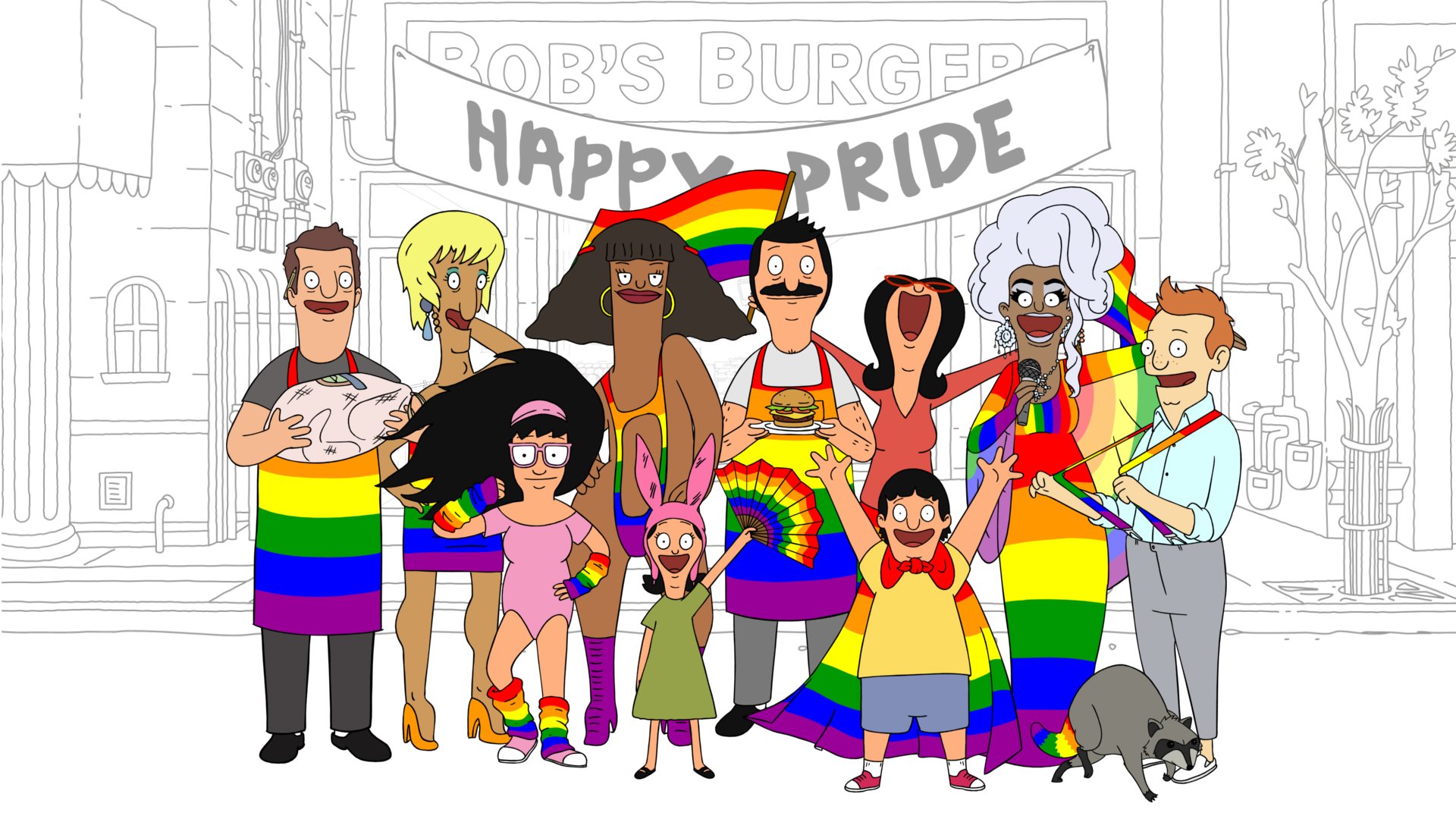 Happy Pride from Bob's Burgers! (Image by Simon Chong) r/BobsBurgers