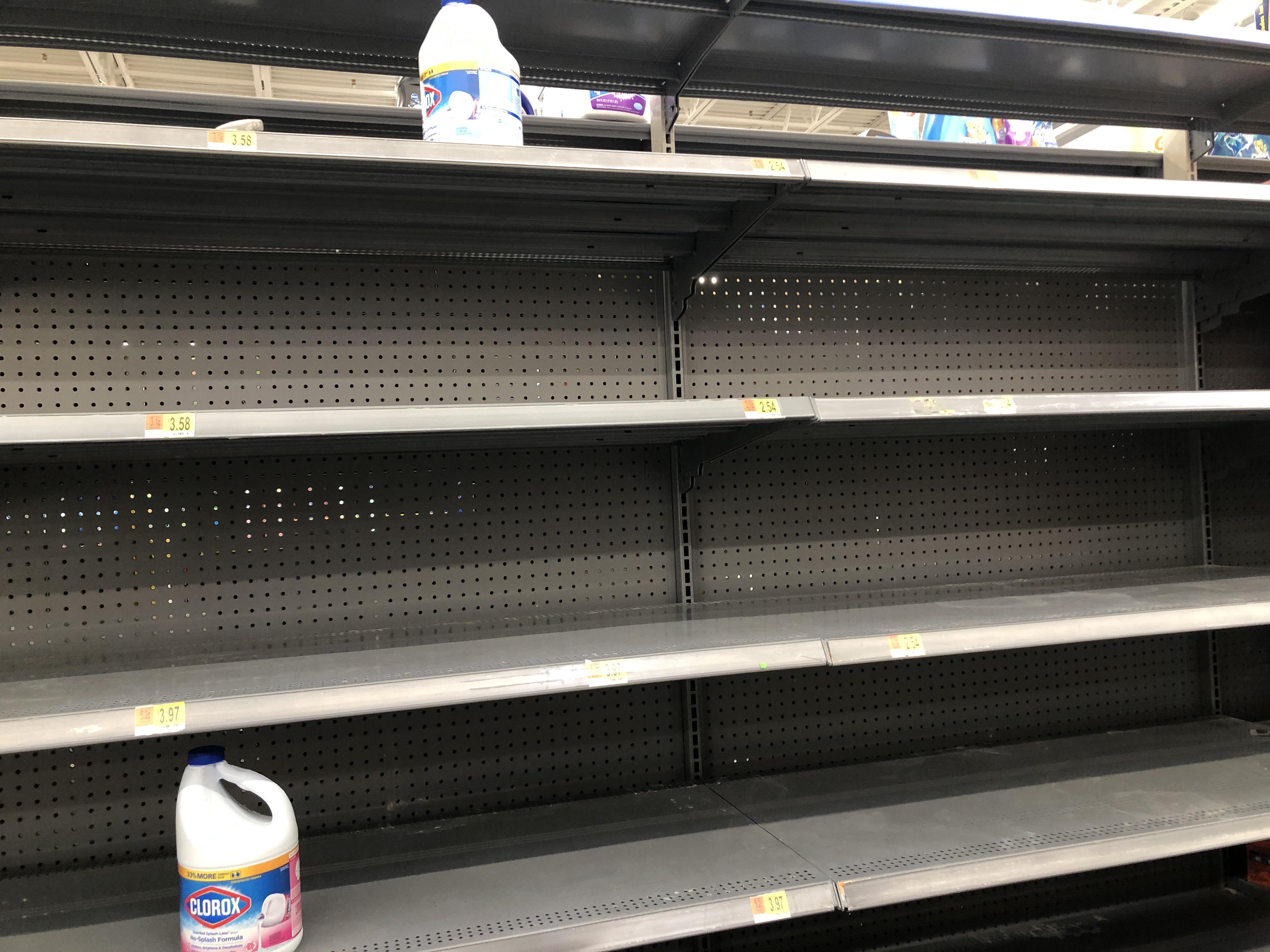The bleach isle at Walmart, Eastlake Ohio. r/pics