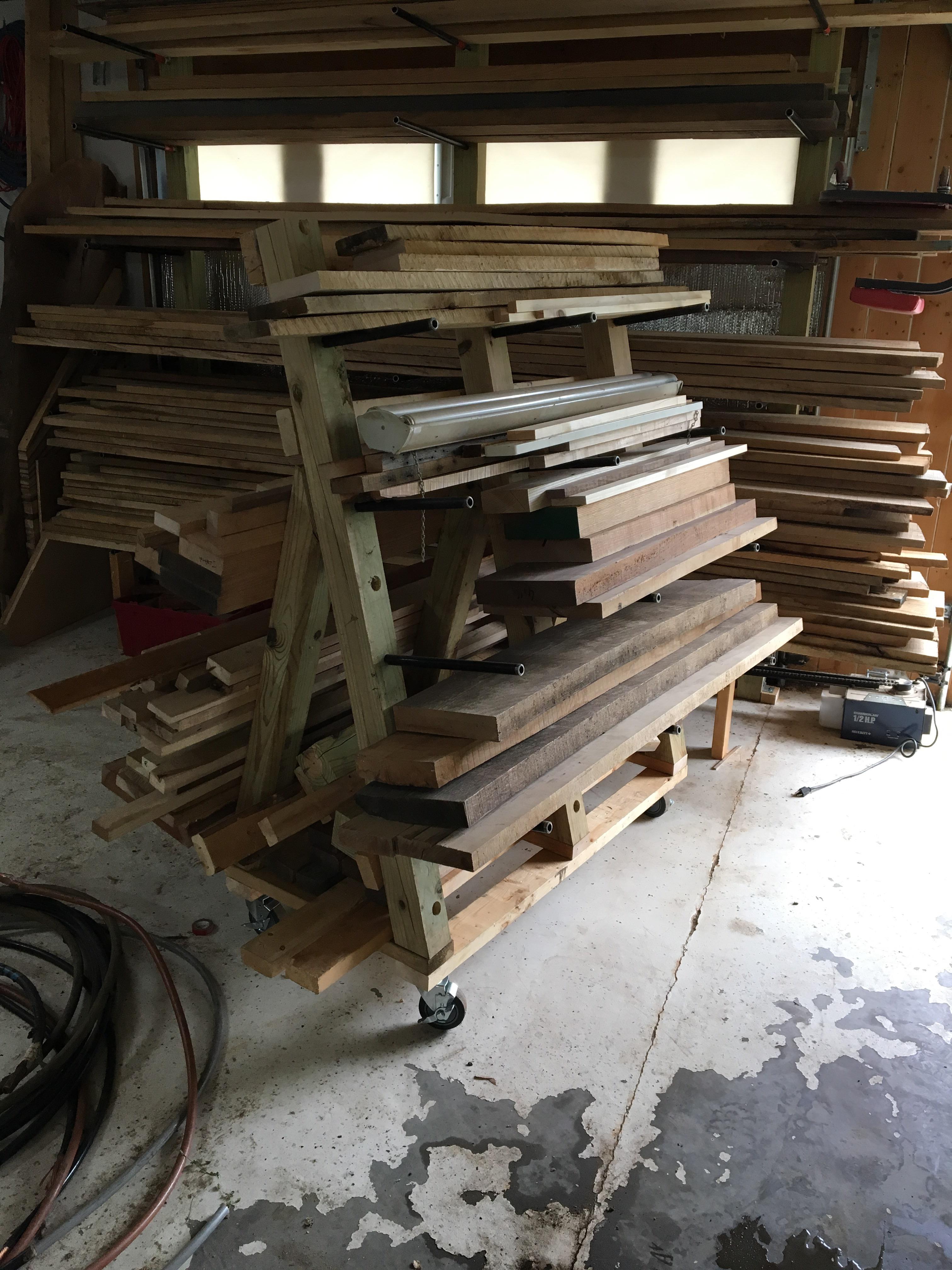 Old lumber racks new cut off rack!! r/woodworking