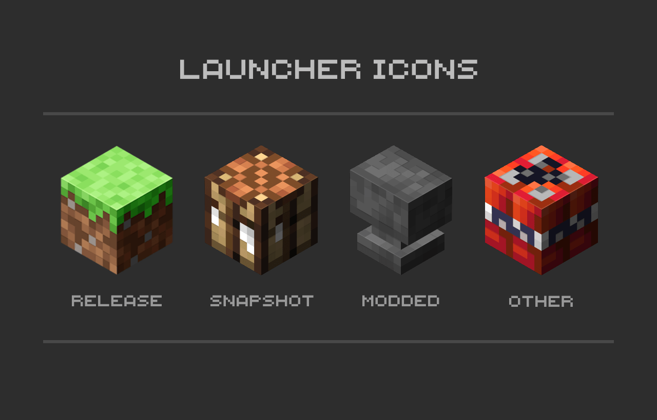 I made more Minecraft Launcher icons r/Minecraft