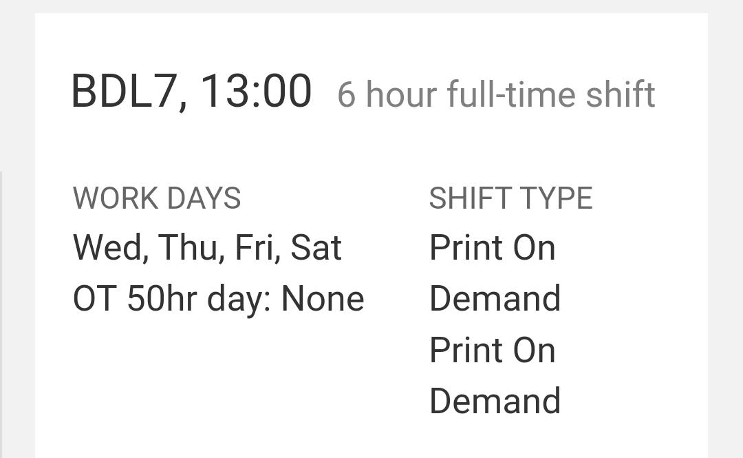 6 hour full time shift anyone know what this is? r/AmazonFC