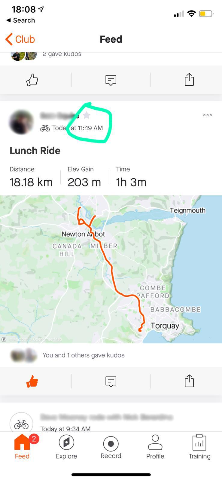 What does the star next to my friends name mean? This was his first