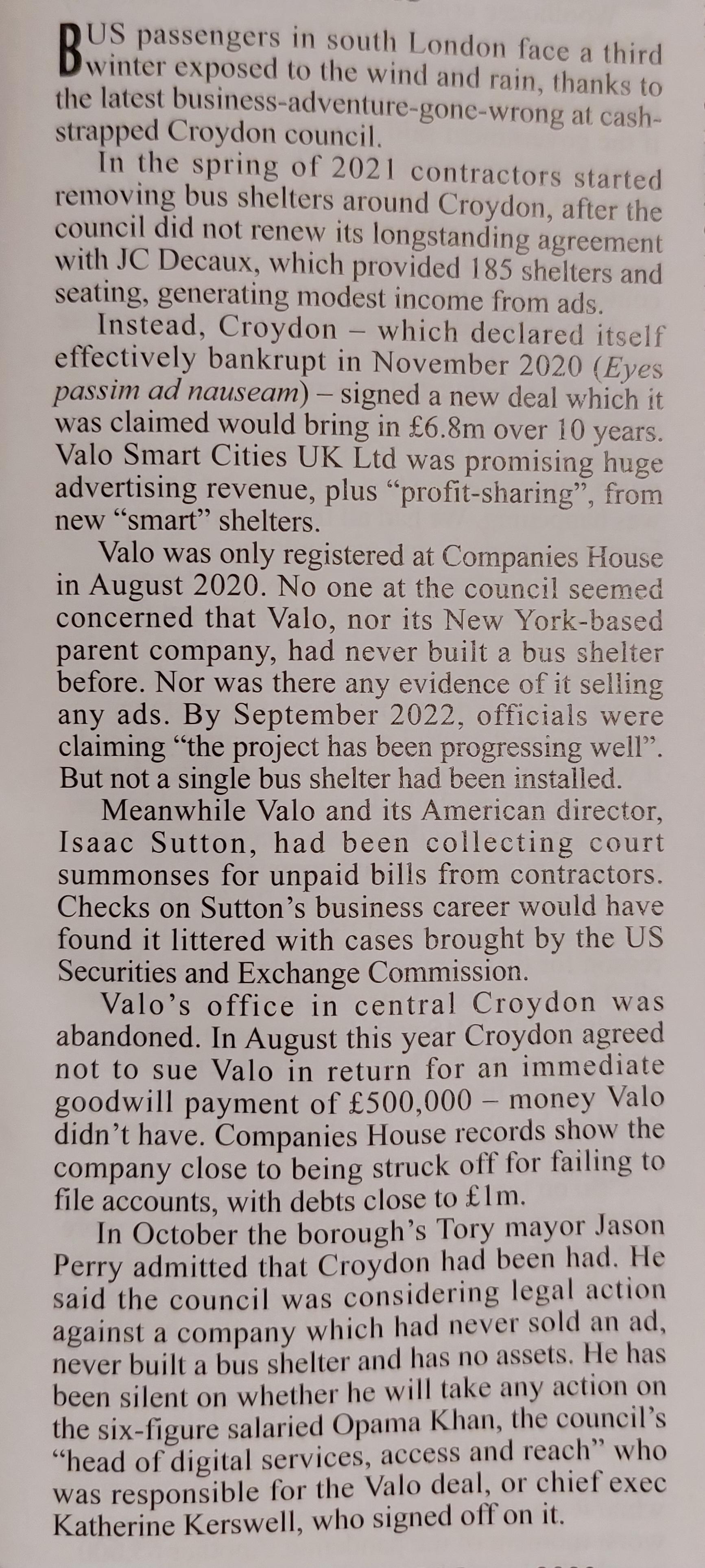 Another article in Private Eye r/croydon