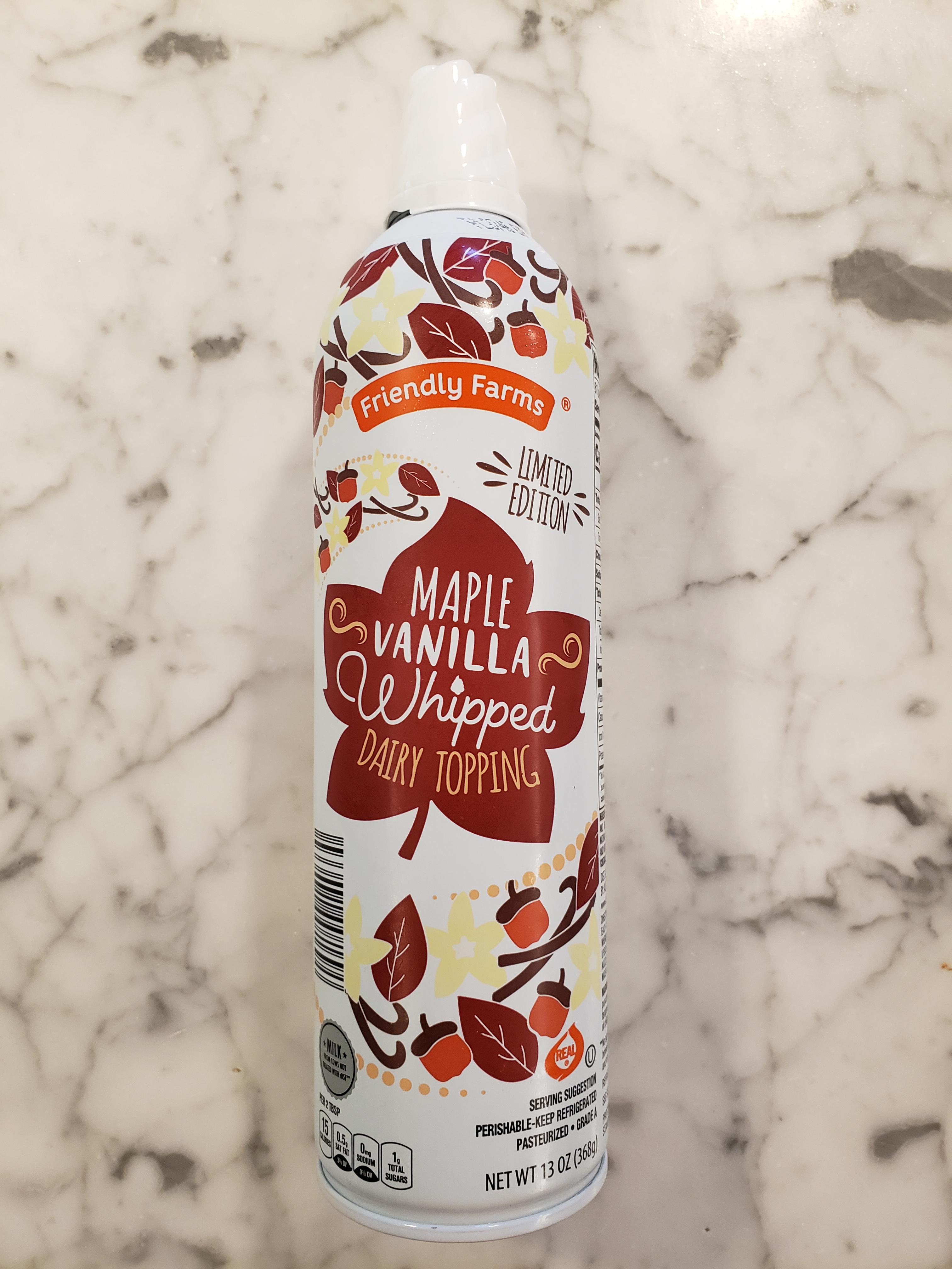 Maple whip cream is back. My kids love it on home made waffles. r/aldi