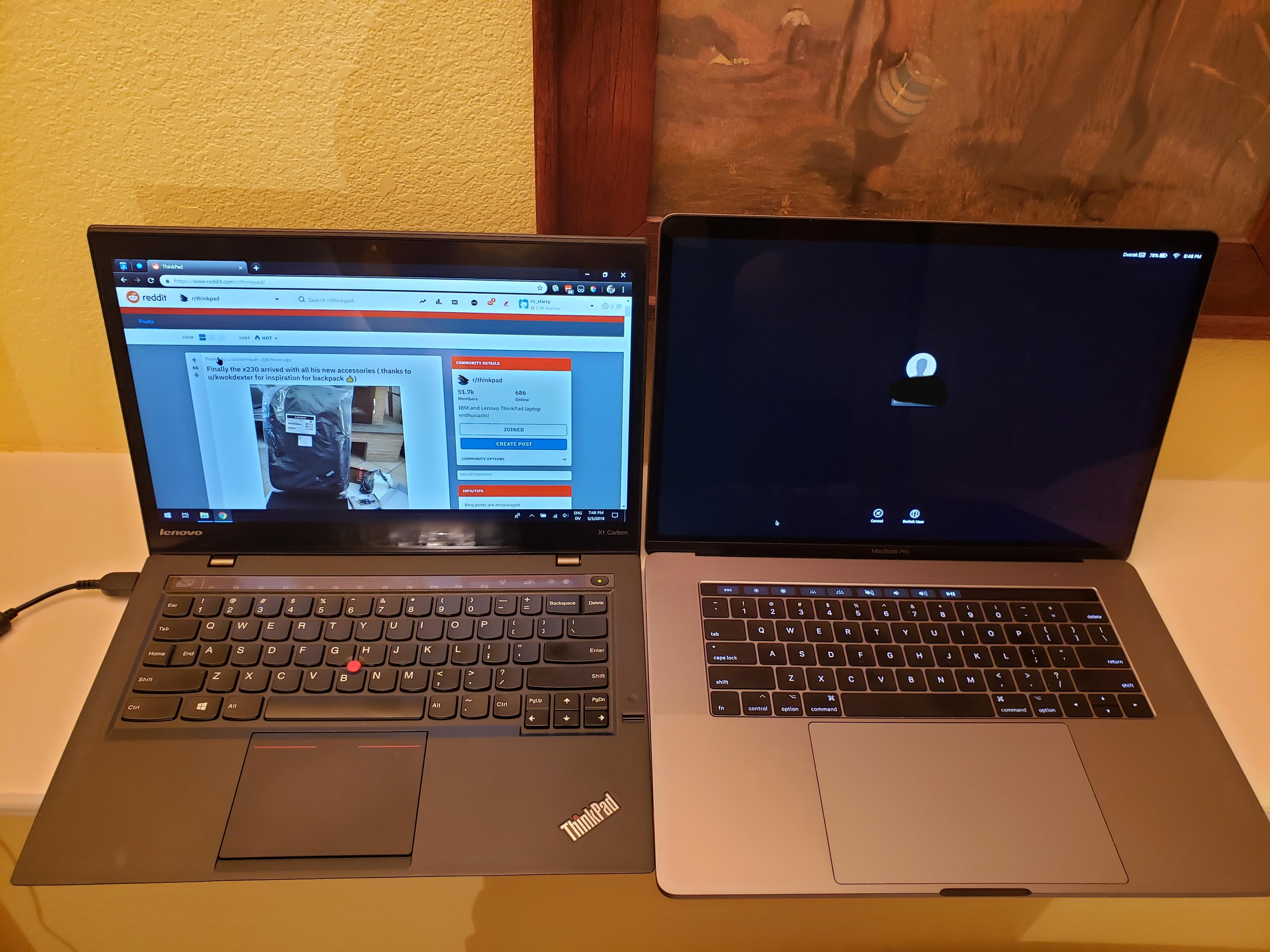 Thinkpad X1 Carbon Gen 7 Vs Macbook Pro 2020 Thinkpadder