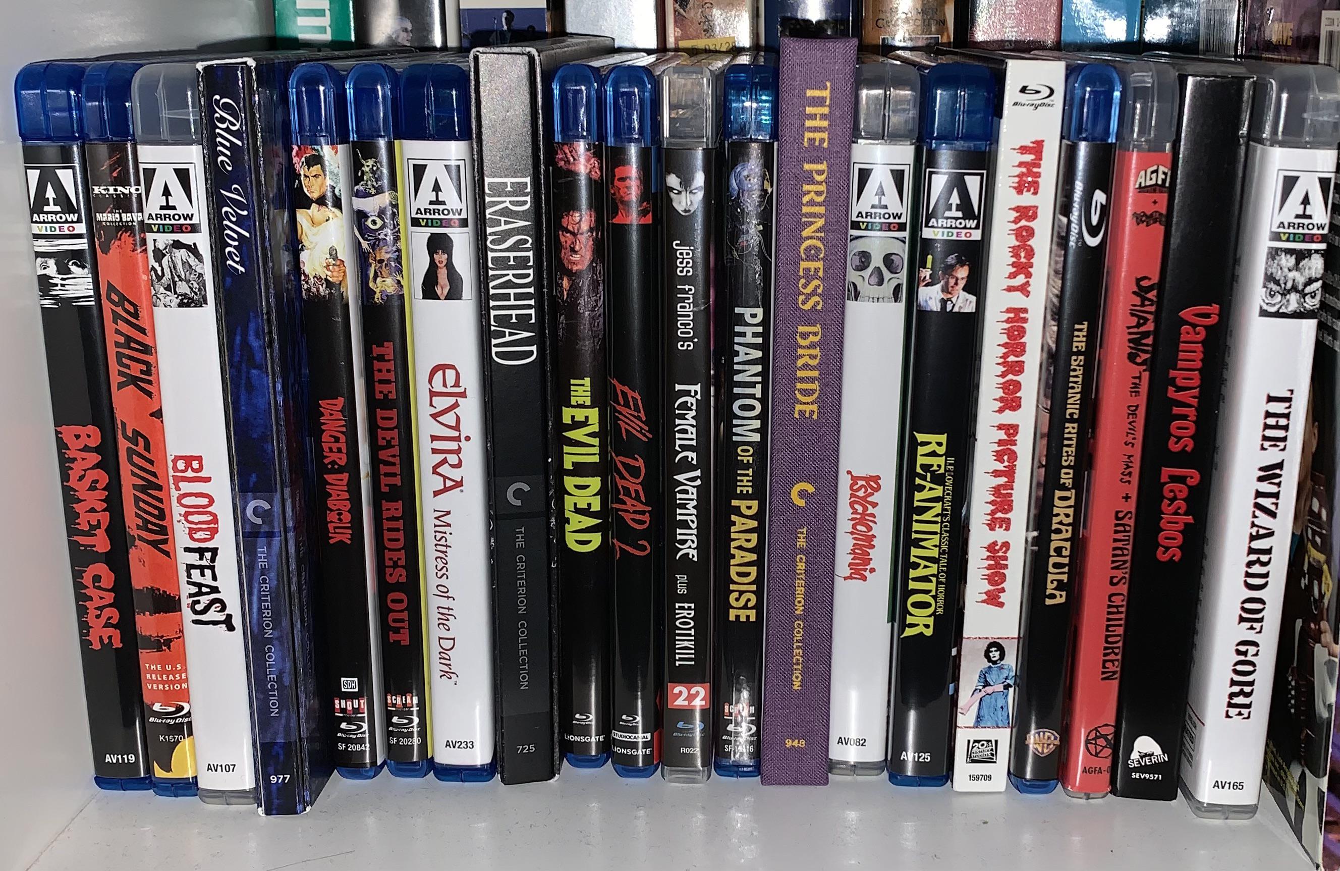 My blu ray collection as of now! It’s small, but I’m still pretty happy