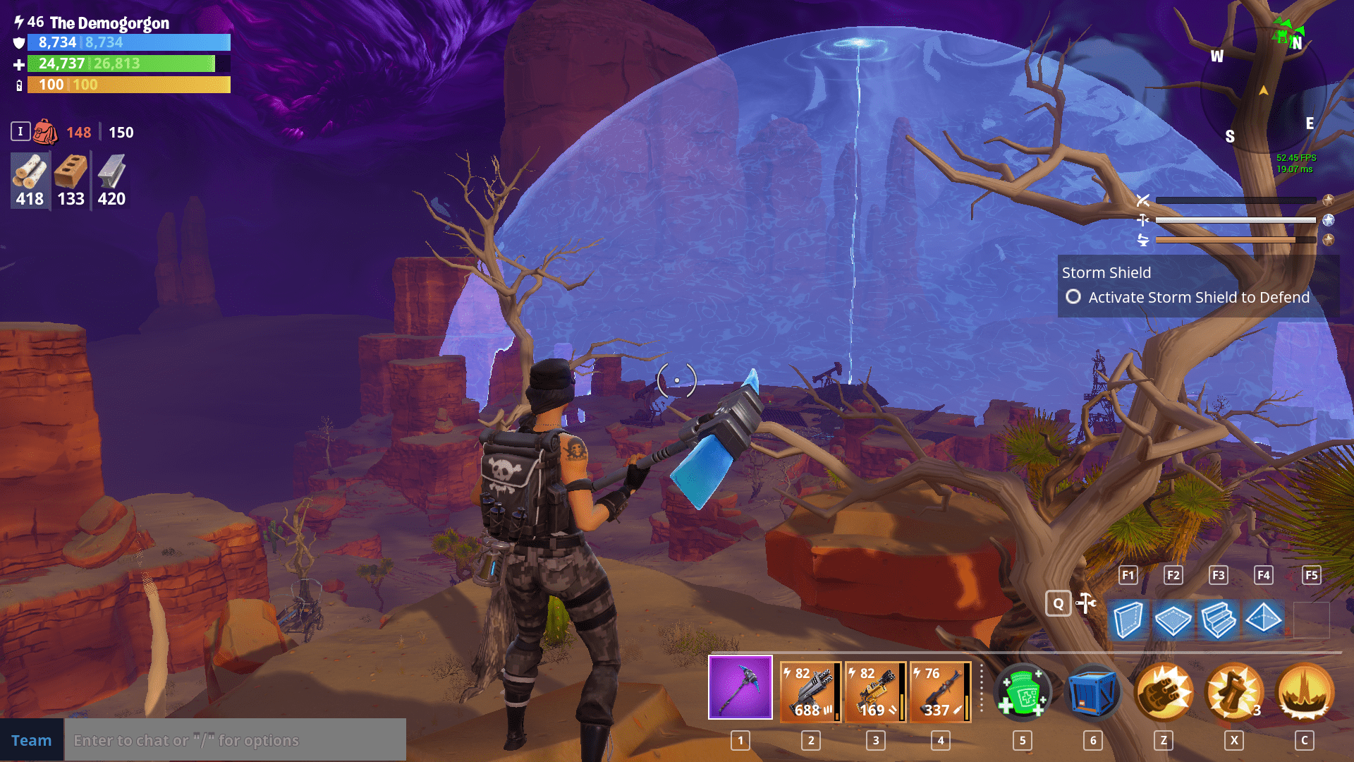 PSA You can go outside of your Storm Shield in Canny Valley. r/FORTnITE