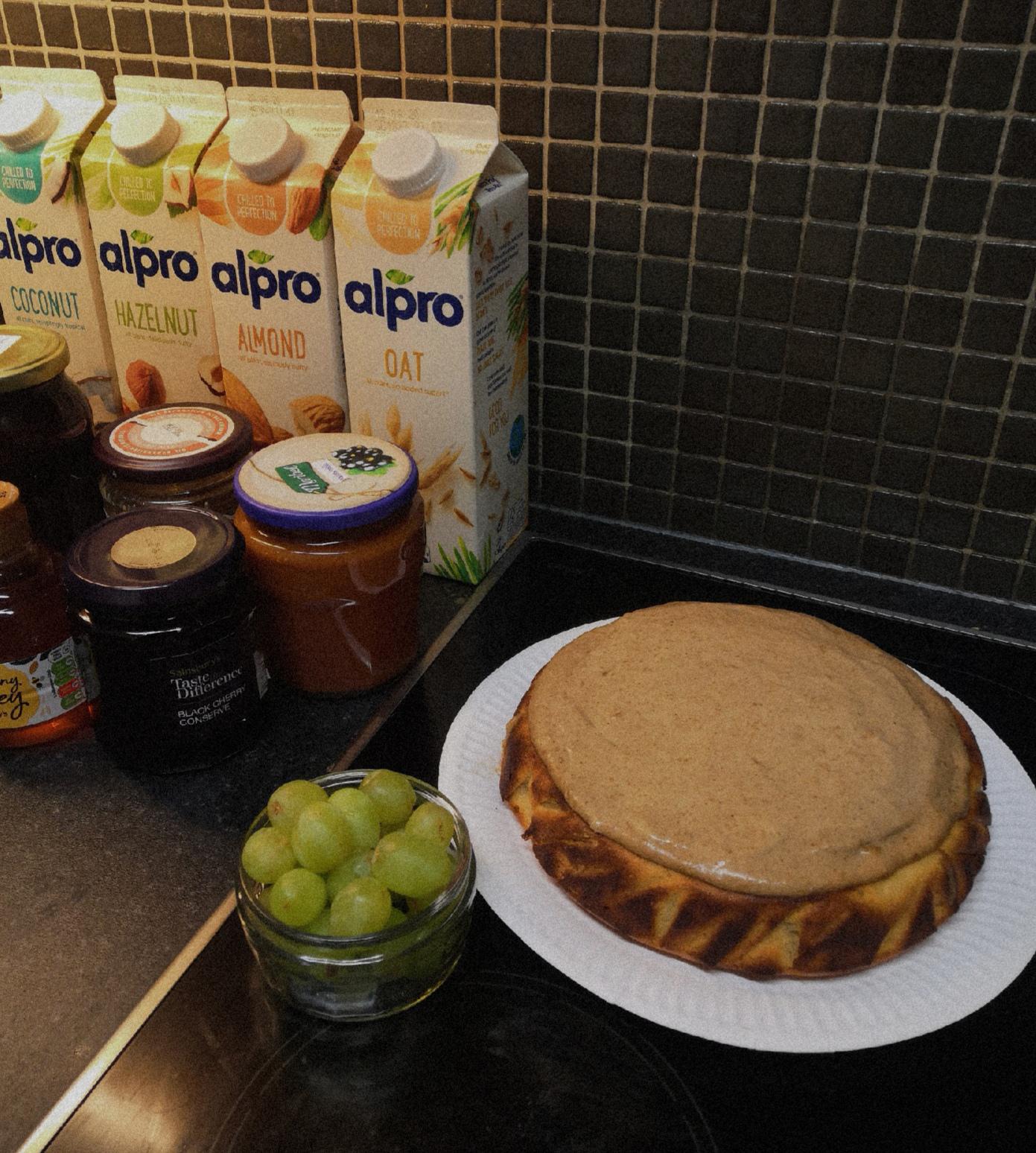 Made peanut butter & jelly cake, and for some reason the parchment