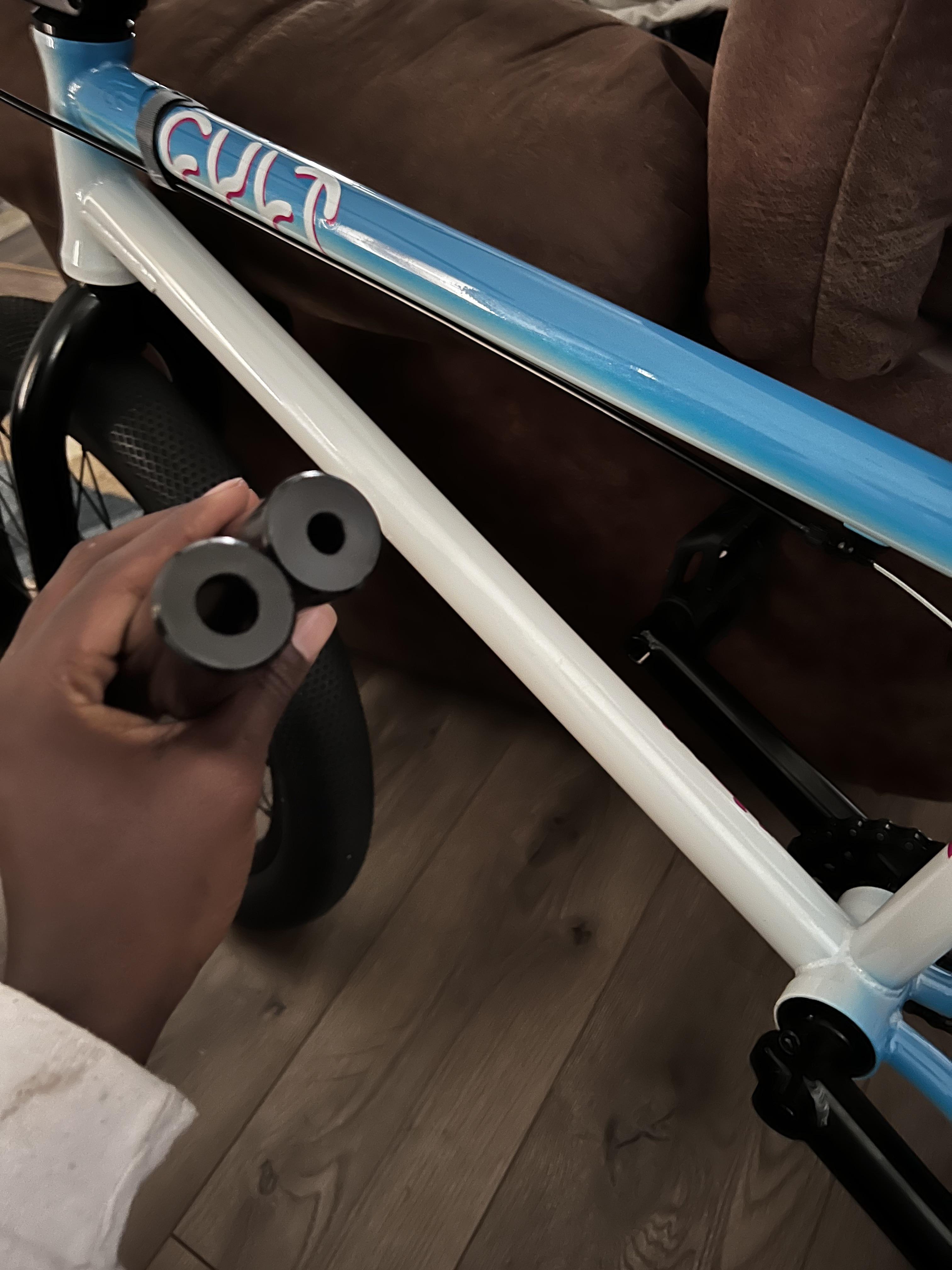 Different dimension sizes on pegs? I got my new bike and it came with 2