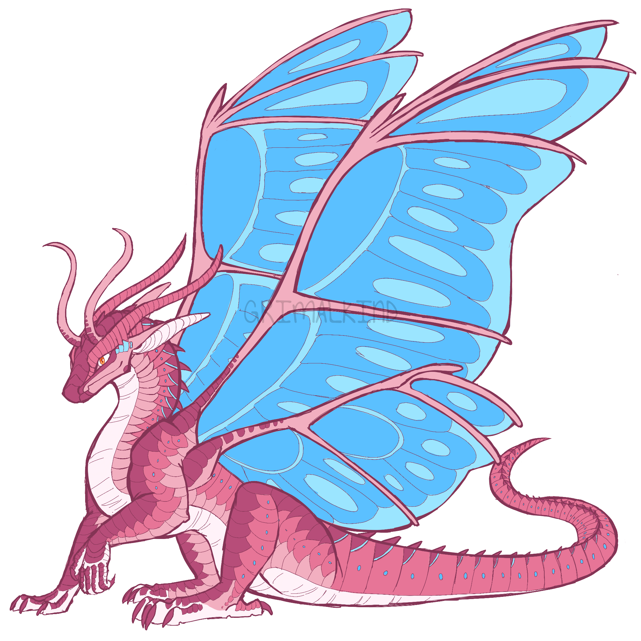 Drew my SilkWing OC, Lethe! r/WingsOfFire