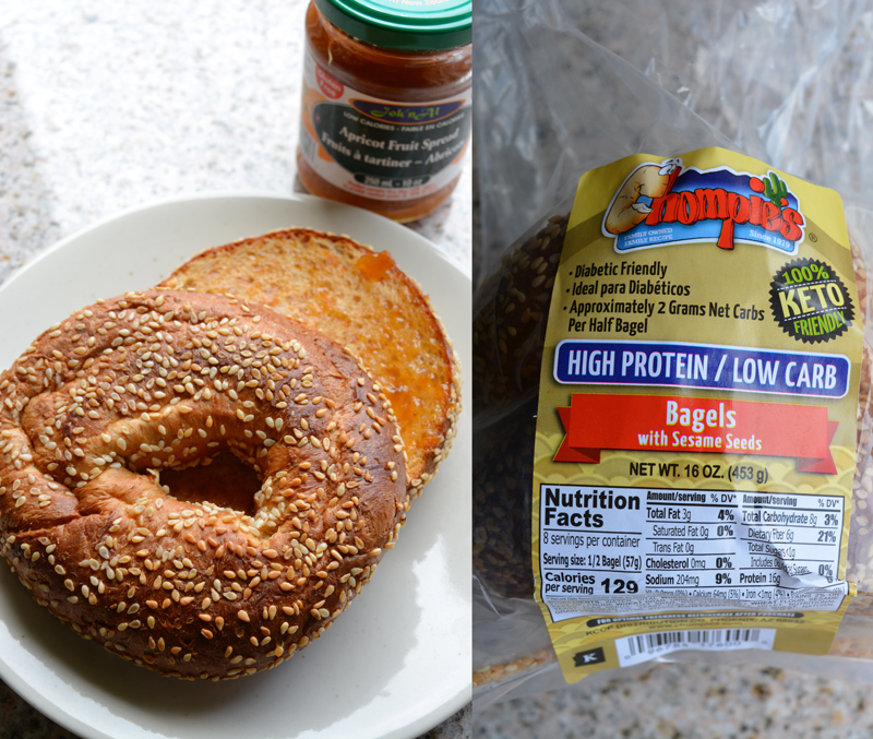 These big fluffy bagels have 32 grams of protein each. I love them