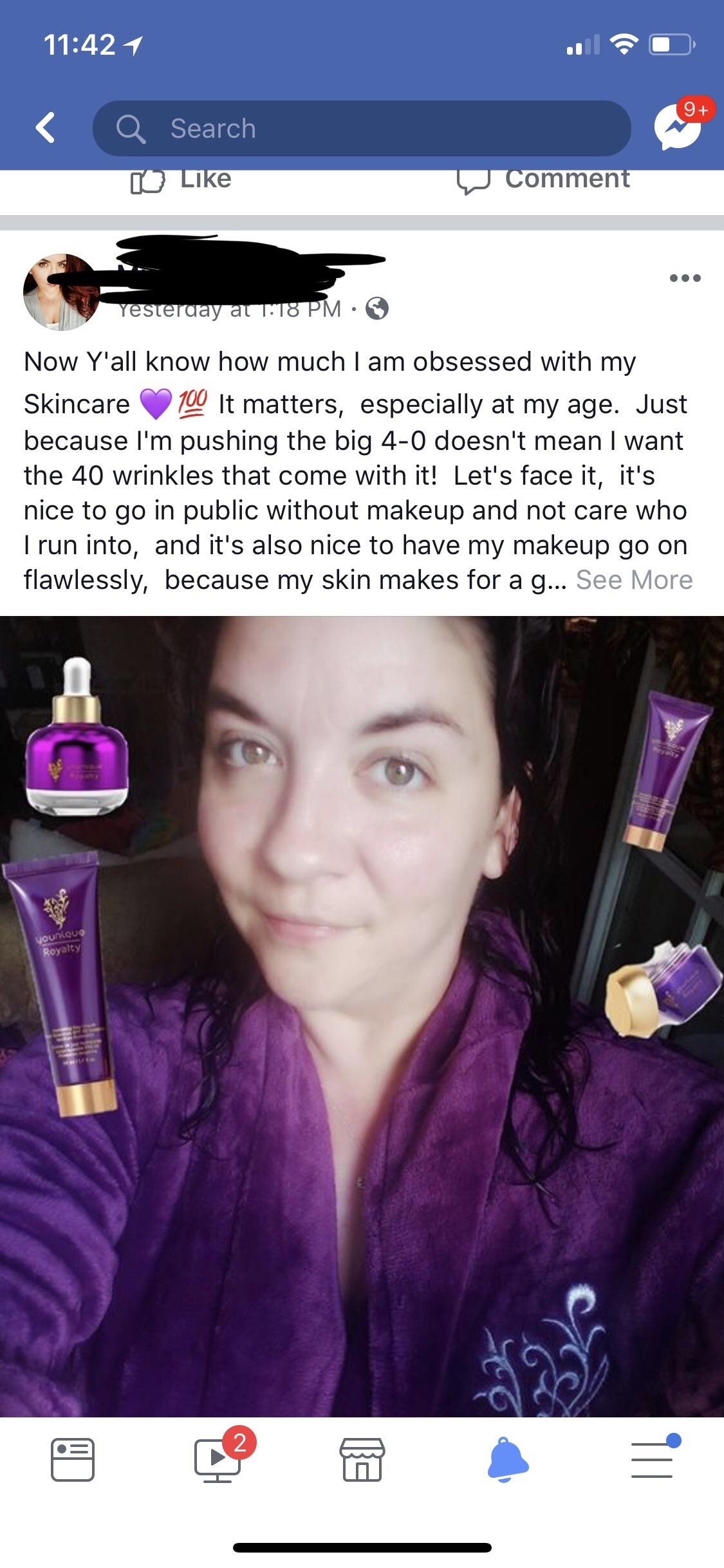 My favorite thing. Buy the best skincare aka the blur tool. False