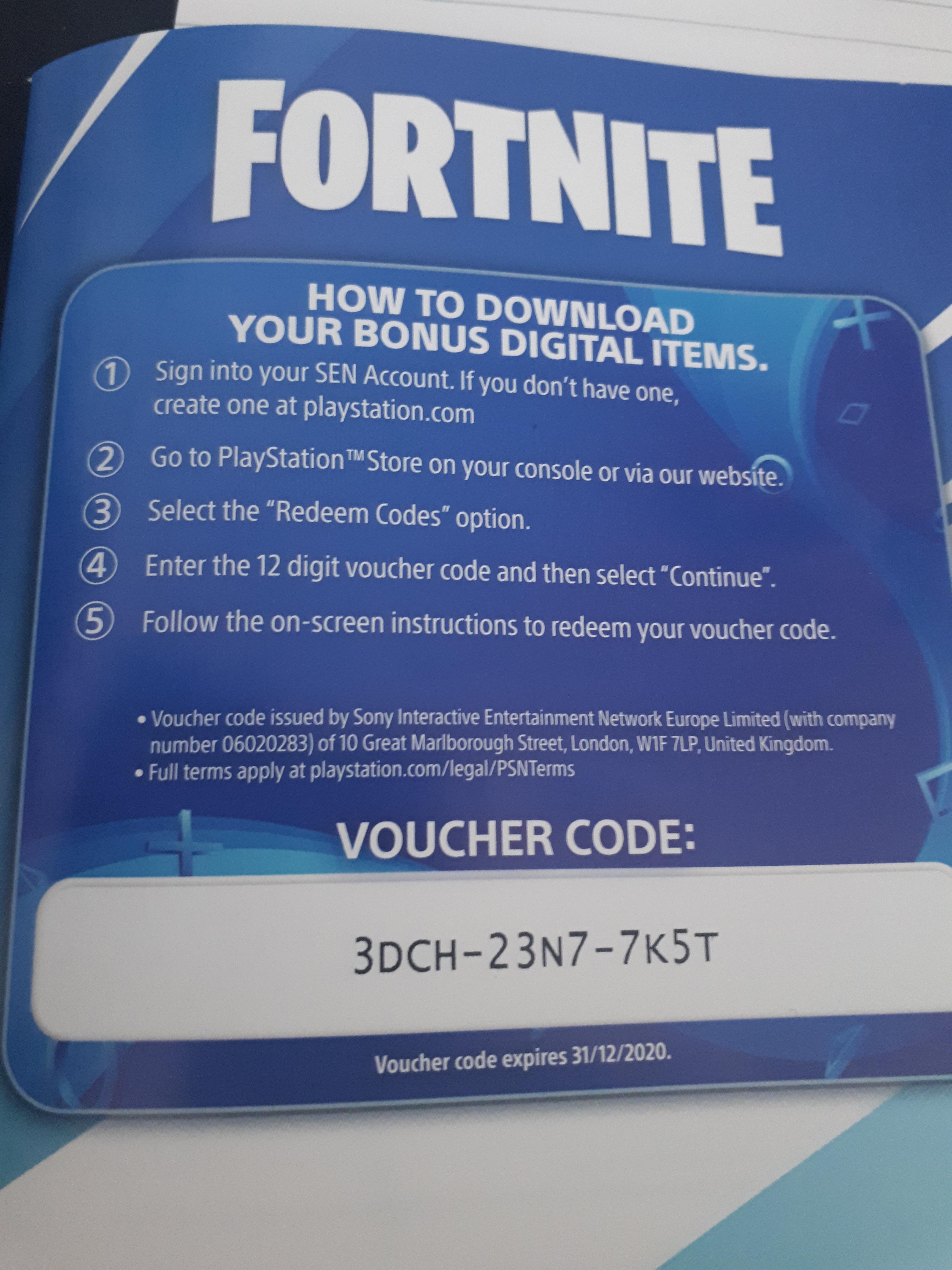 Bonus item voucher code. Good luck, who is first? ( I don't play