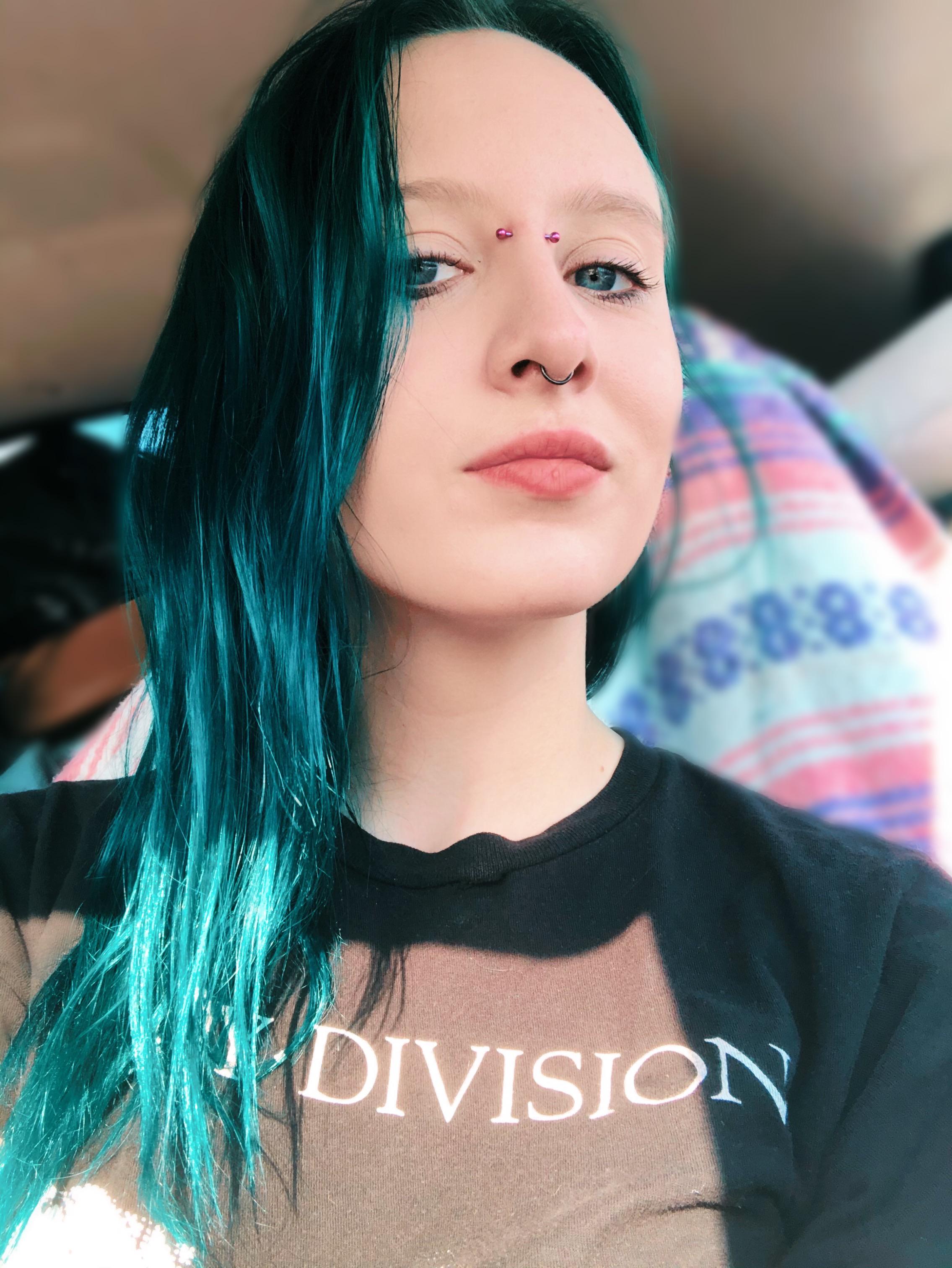 Recently dyed my hair teal (again) but tried Manic Panic’s Enchanted