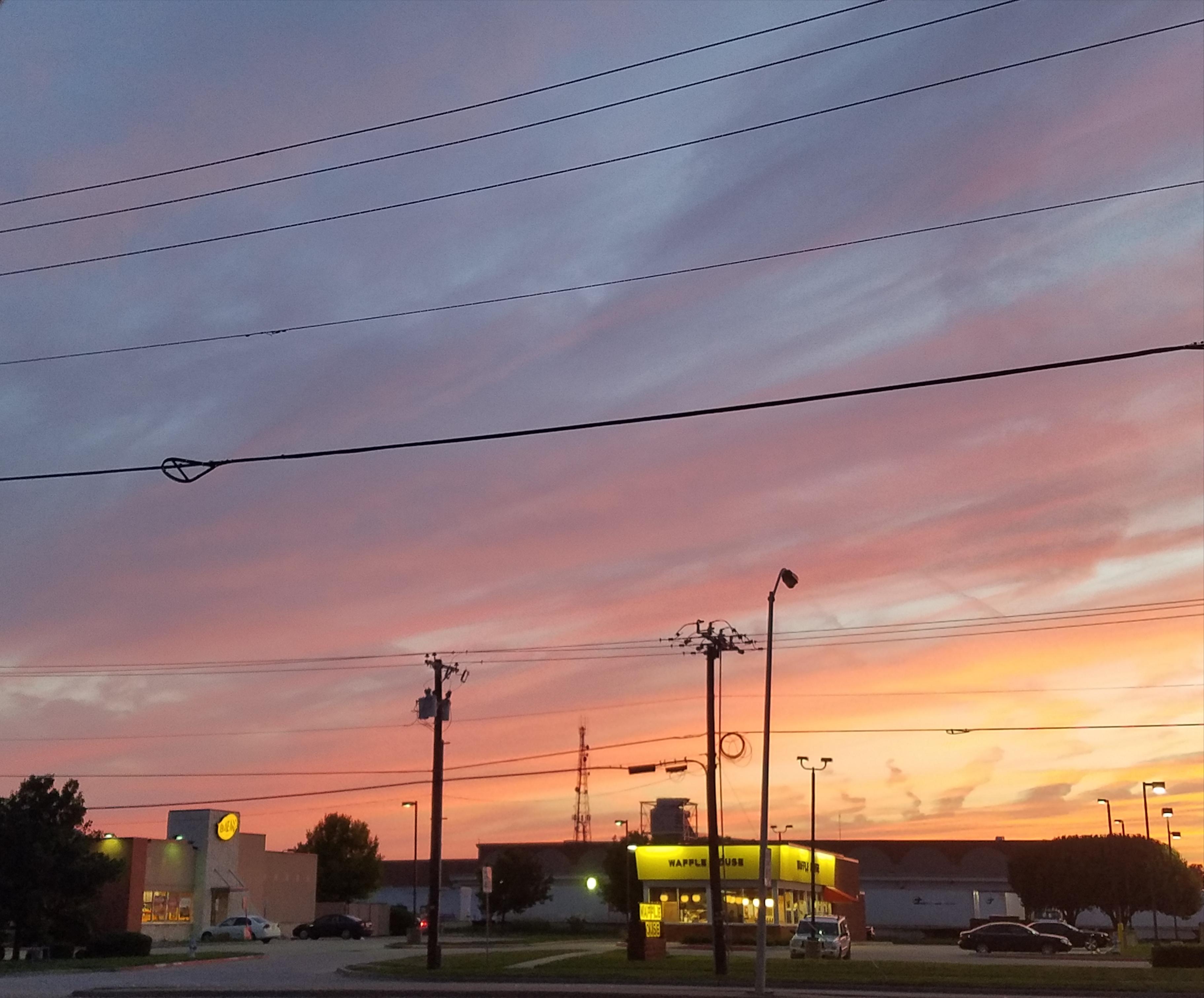 Sunset over the Waffle House r/pics