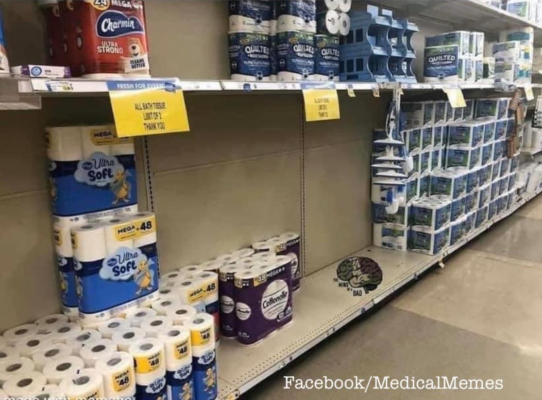 Toilet paper is returning to it’s natural habitat. Nature is healing