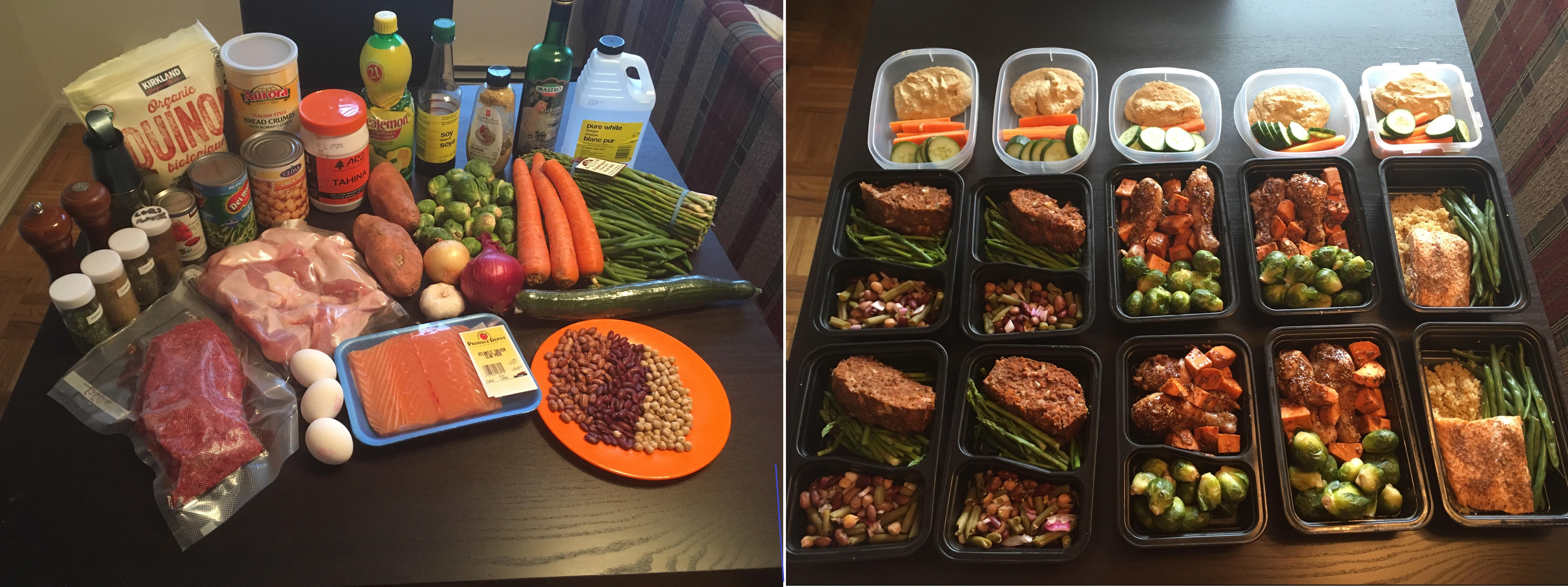Meal prep before & after r/MealPrepSunday