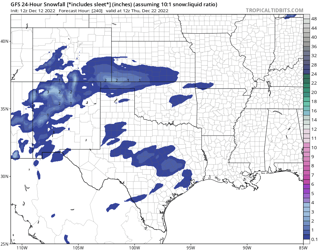 Areas from Texas to Alabama to get crippled with 1218"+ of snow