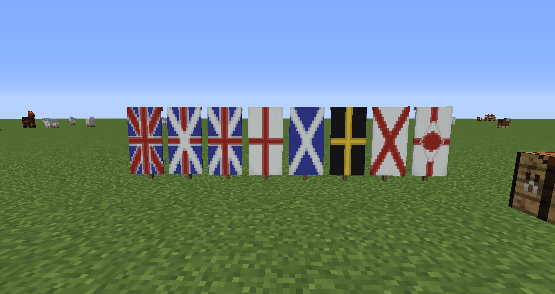 Scottish Flag Banner Minecraft Minecraft country flags including steps