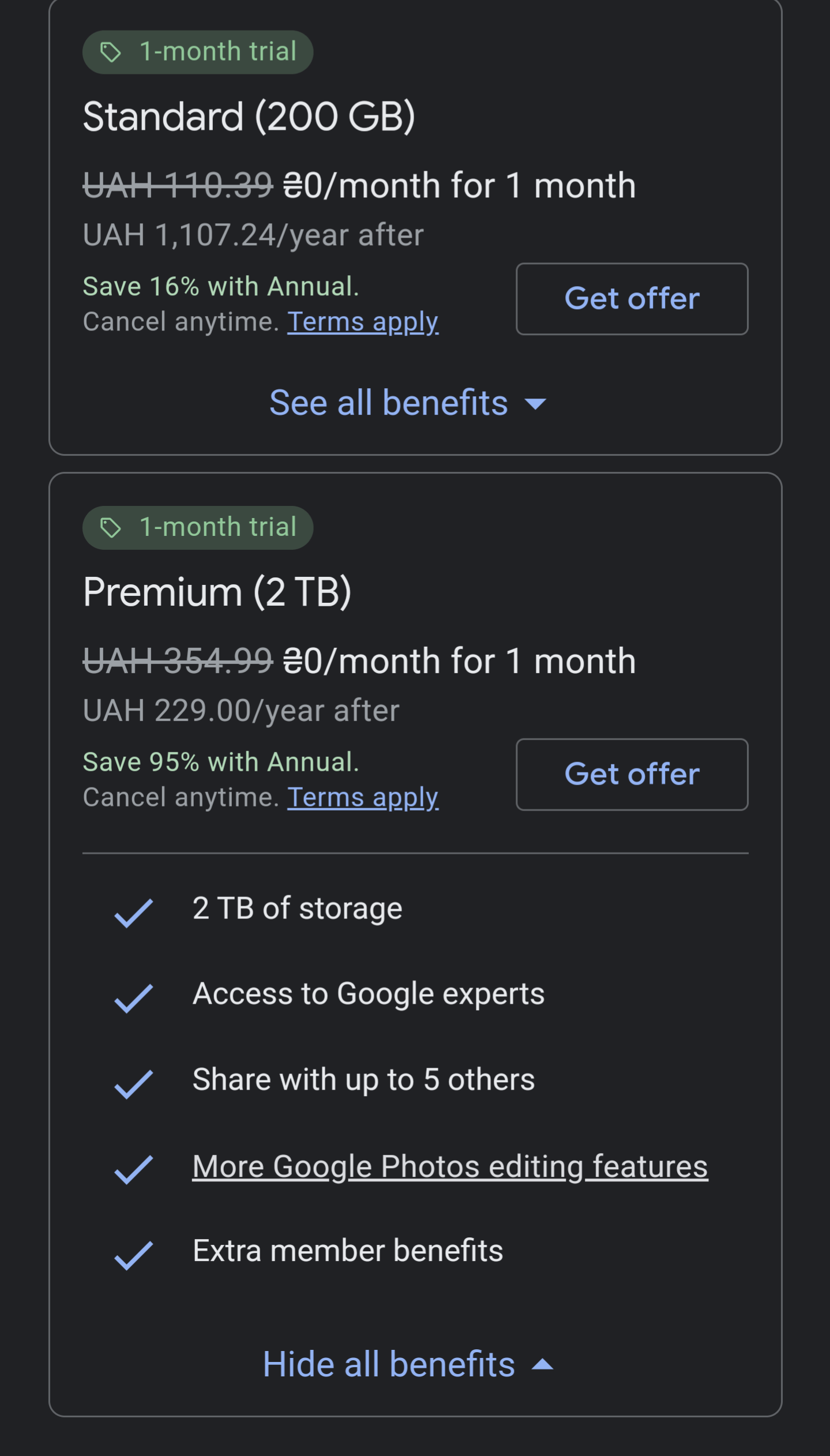 How come 2TB plan for Google one is the cheapest? What's the catch? r