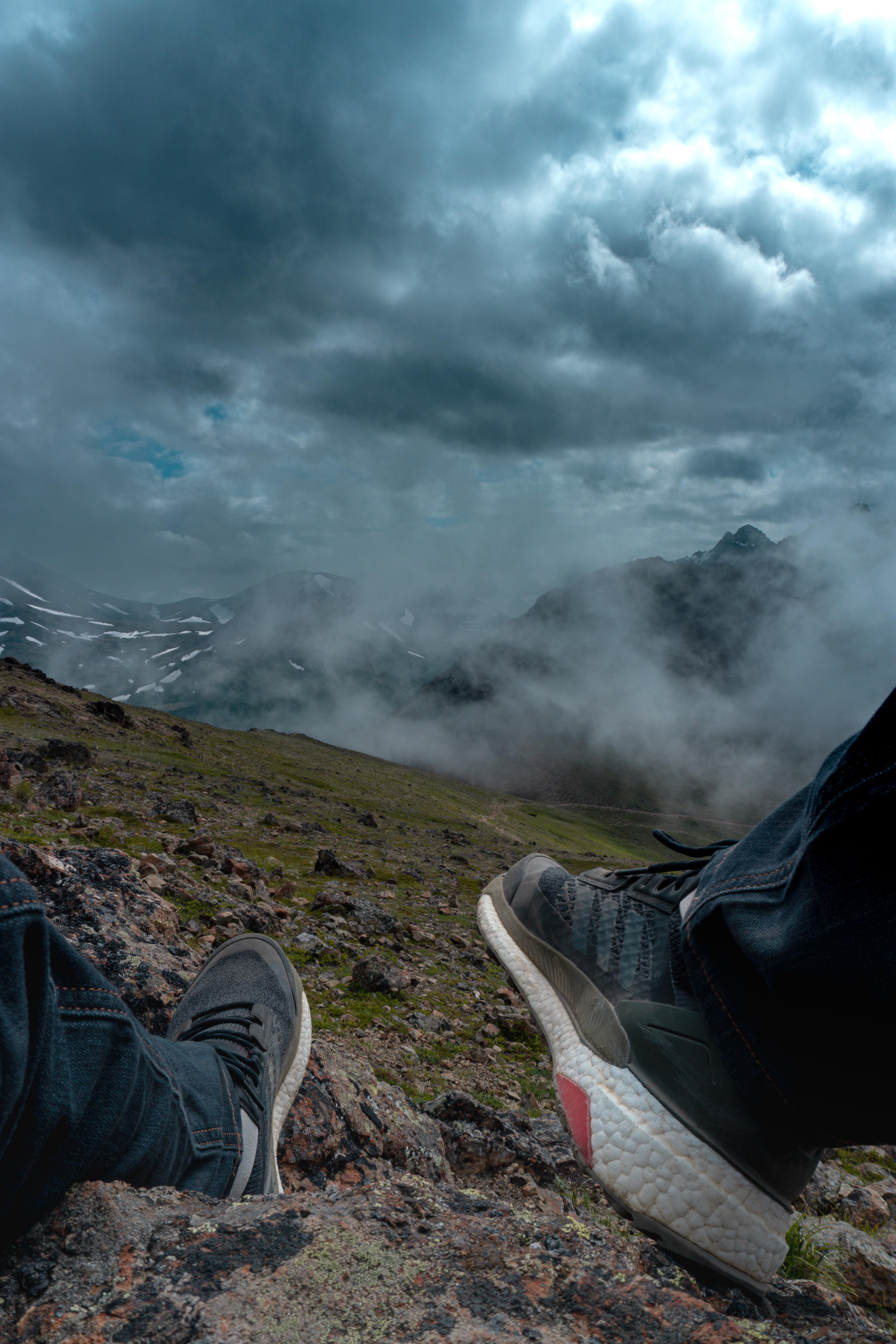 Cloudy gloomy hike Sunday at Flattop mountain in Alaska made for the