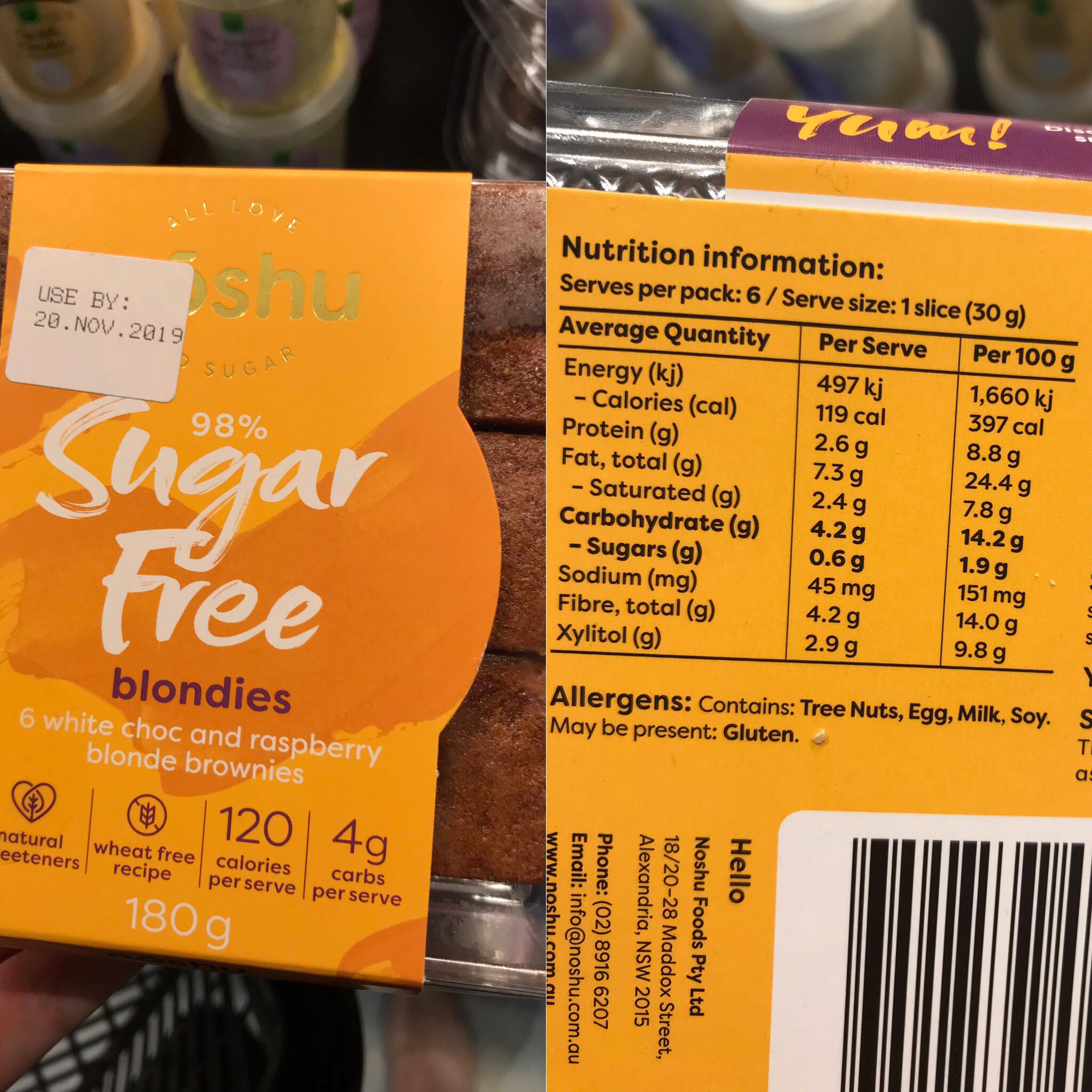 New Noshu brownie flavour blondies r/ketoaustralia