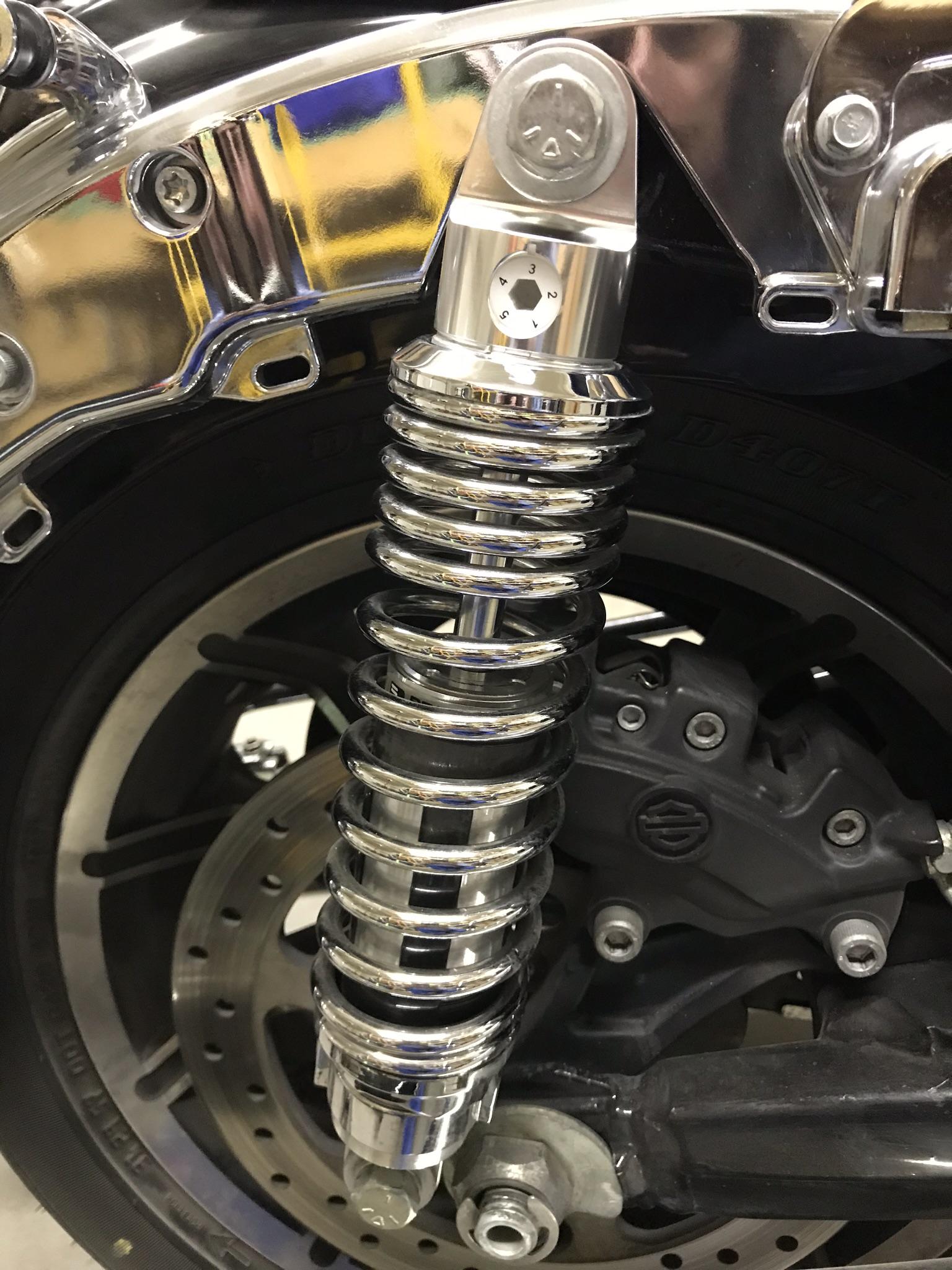 New to me 2104 Road king is wearing these shocks. Anyone know what I’m