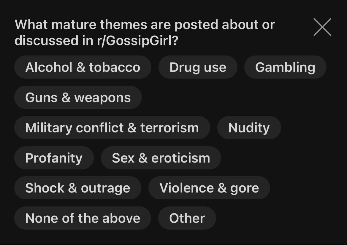 Why does Reddit ask this? r/GossipGirl