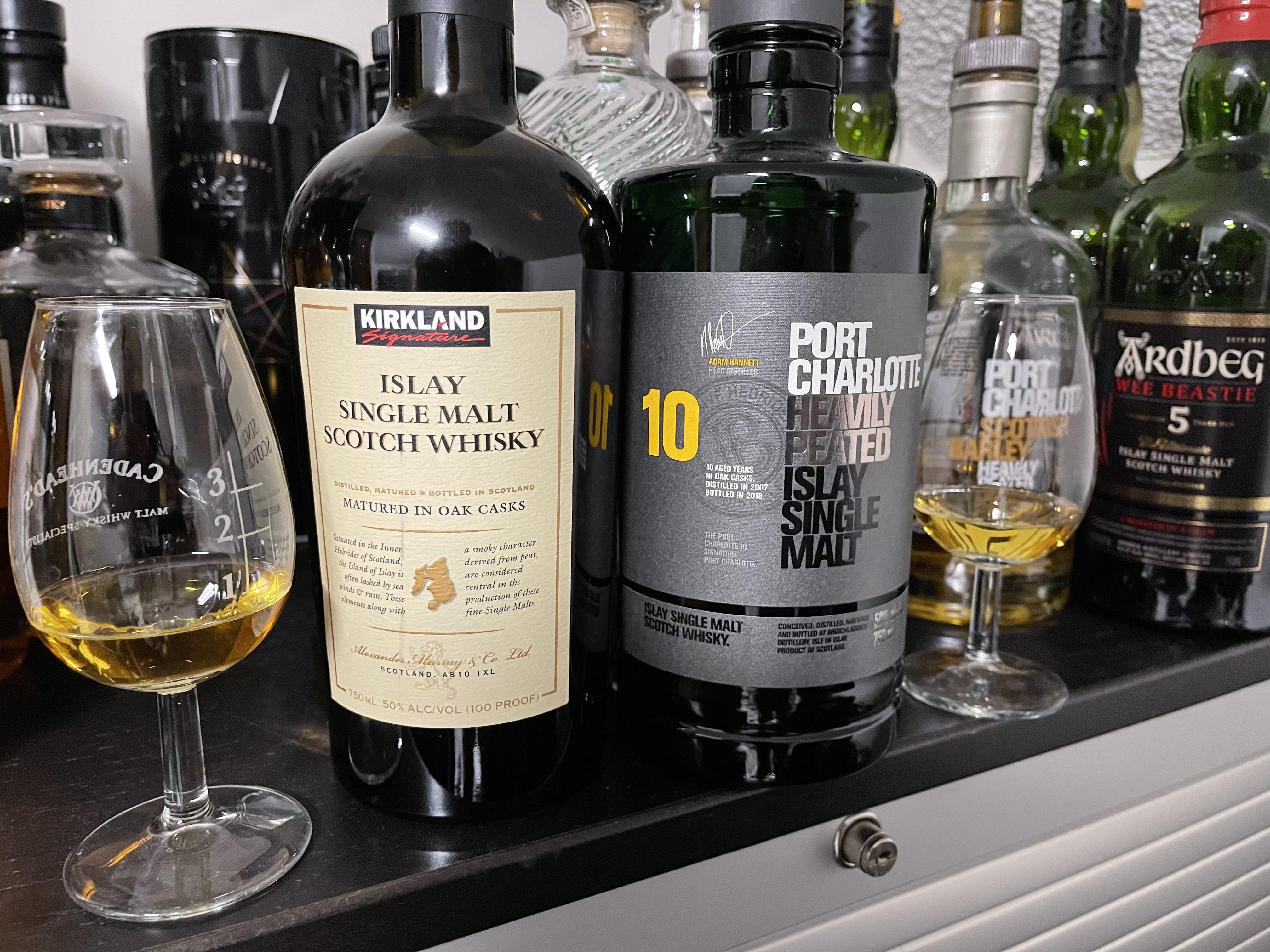 Quick Comparison I’m 99 sure the Kirkland Islay Single malt is a Port