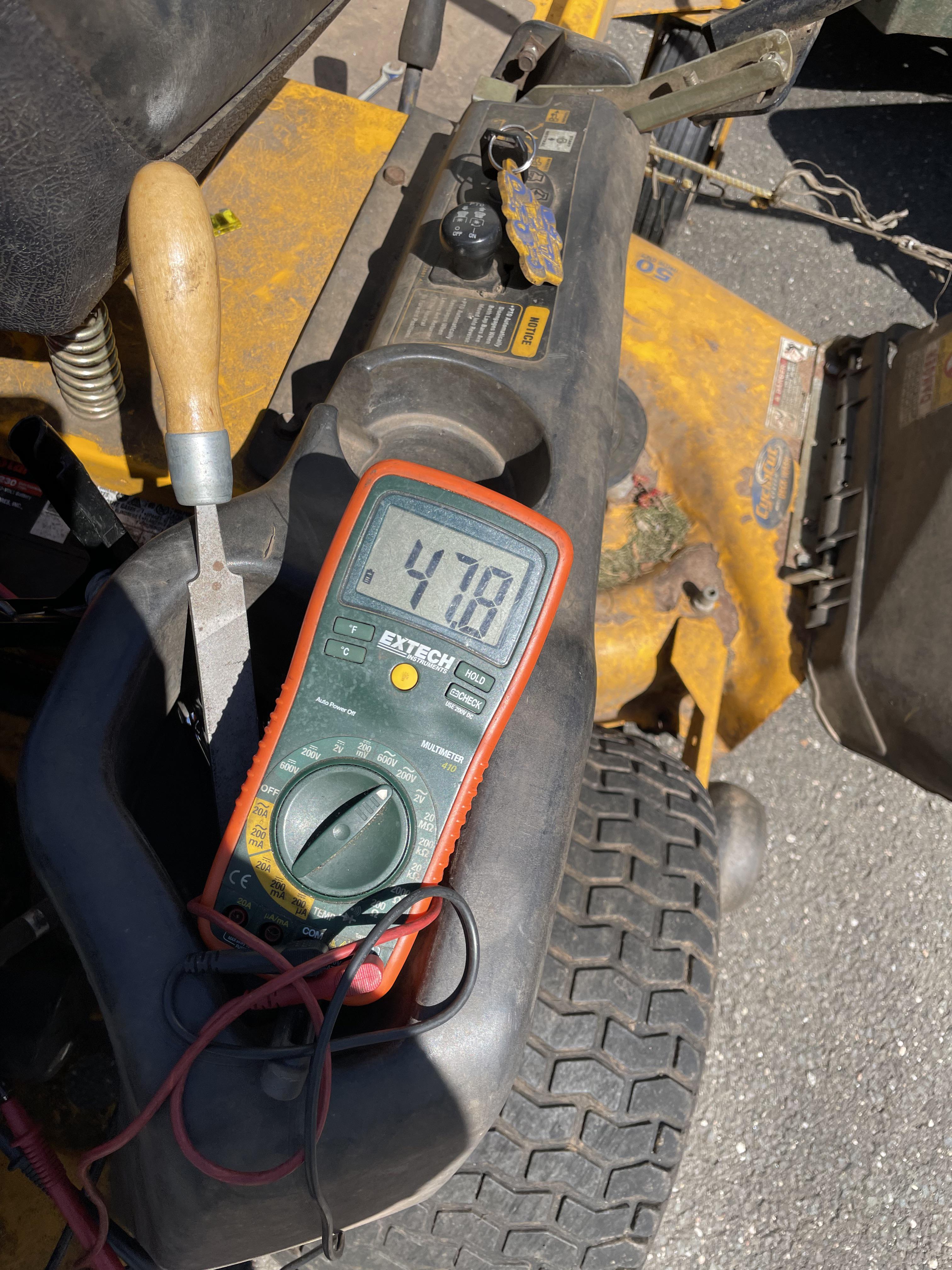 Cub Rzt 50 blowing fuses while running kohler courage twin 22 r