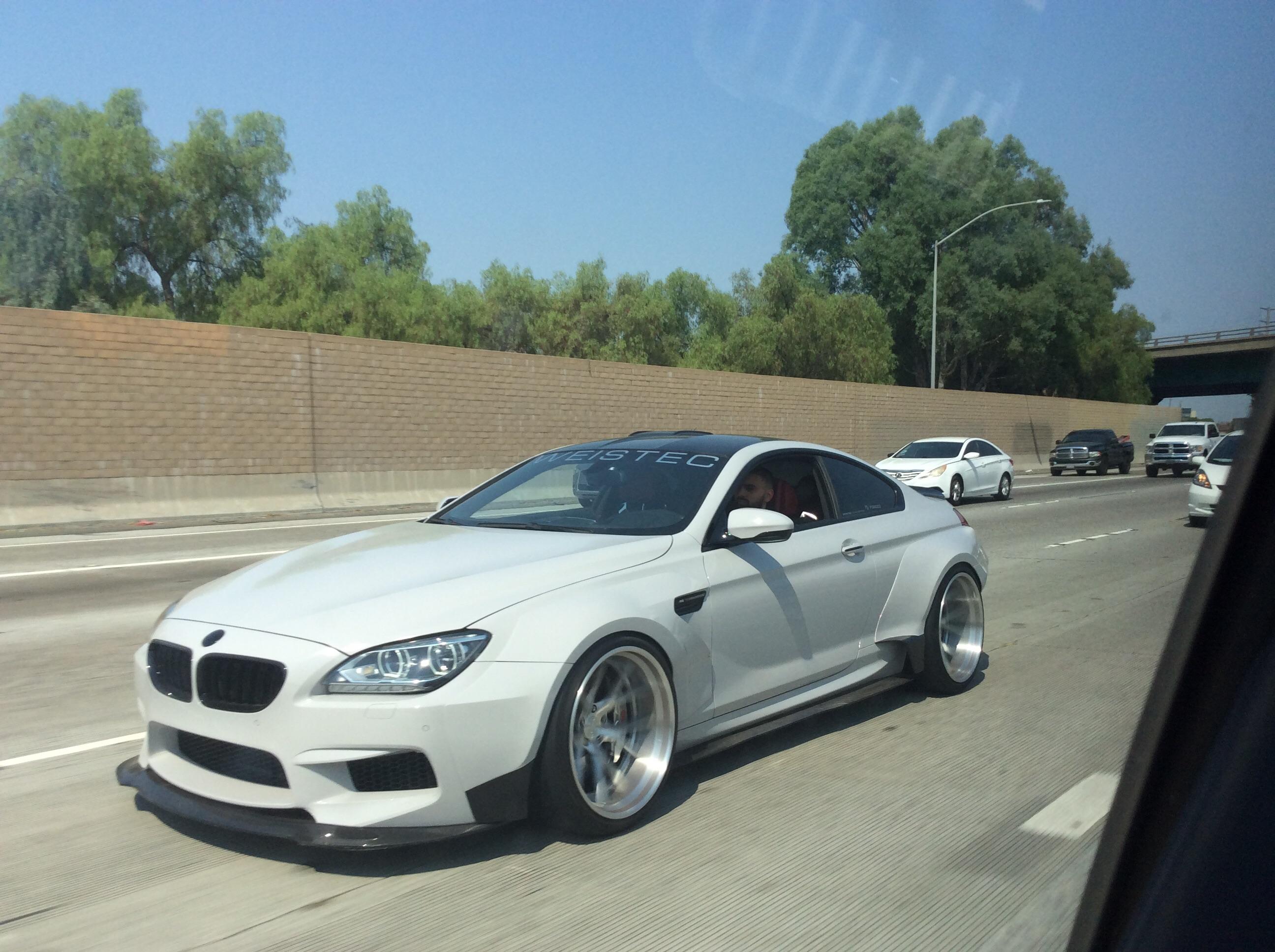 This [BMW M6] with a wide body kit on the CA-91 : r/spotted