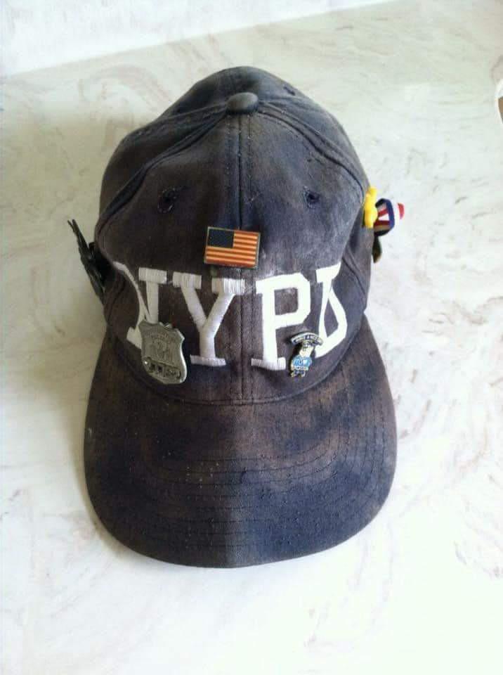 My dad’s hat worn on duty 9.11.01. r/pics